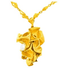 Pendentif en or Gilbert Albert Gold abstrait