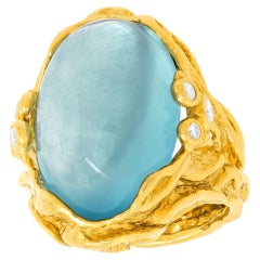 Gilbert Albert Aquamarin- und Diamantring