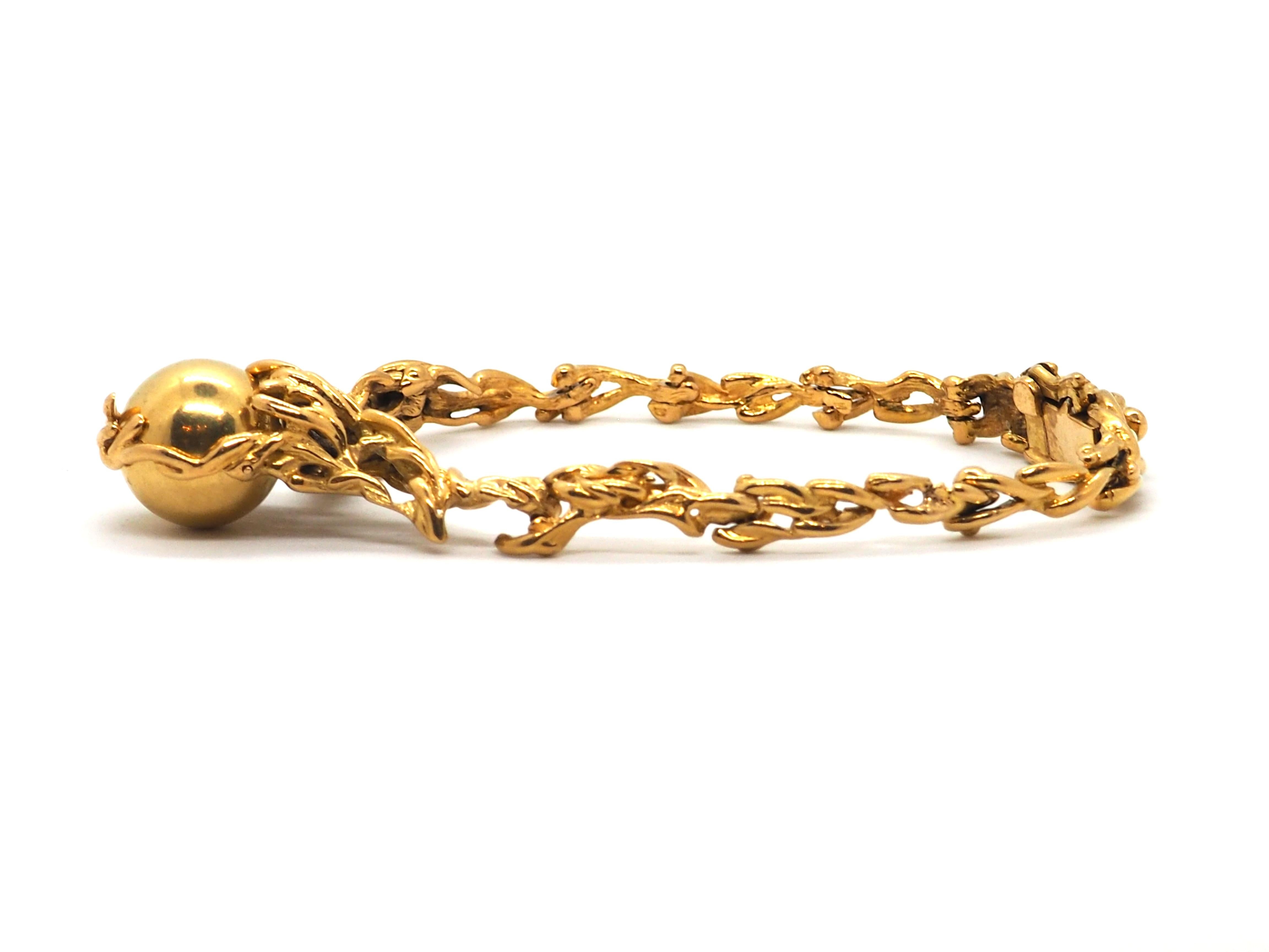 Gilbert Albert-Armband aus 18 Karat Gelbgold, Vintage im Zustand „Hervorragend“ im Angebot in Geneva, CH