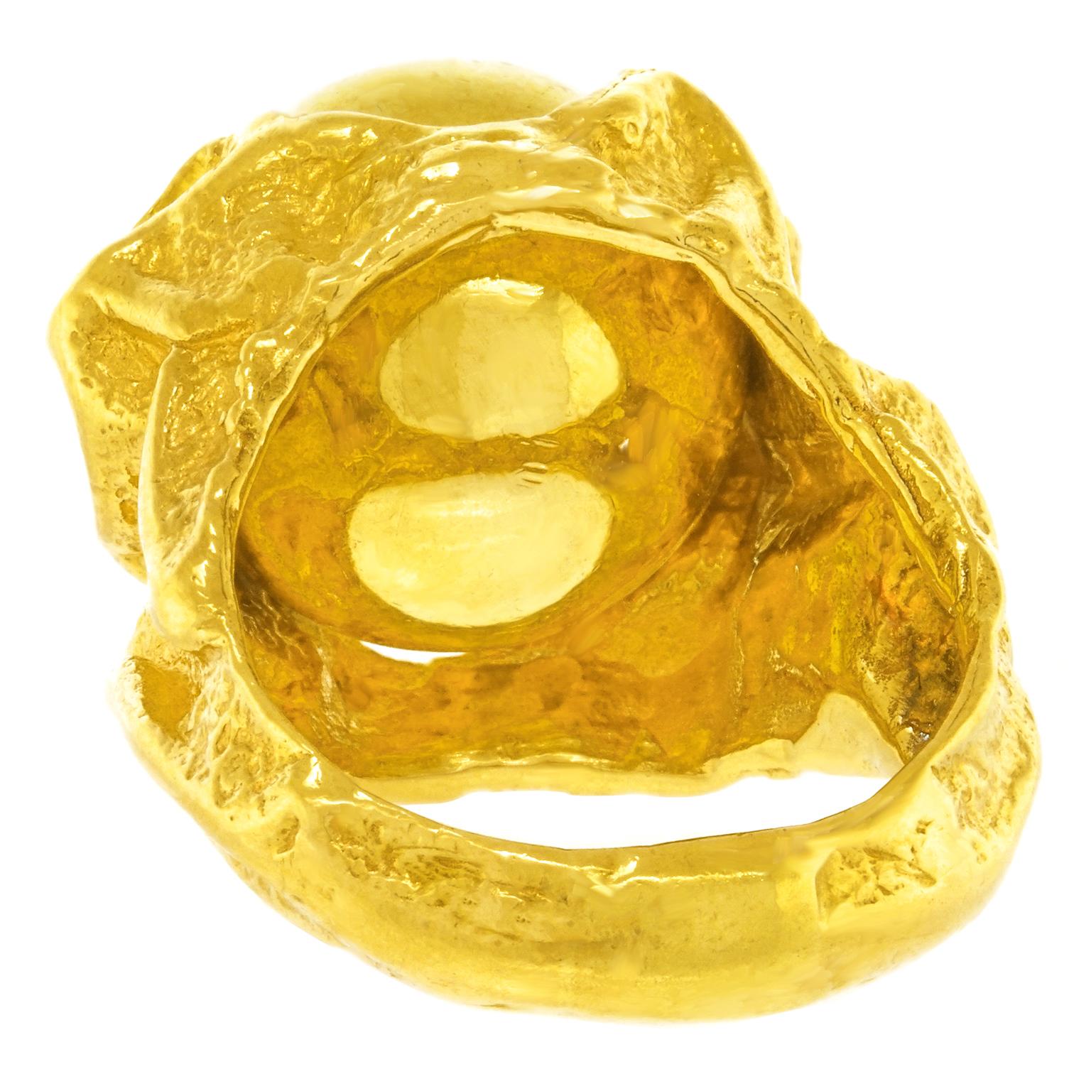 Gilbert Albert Gold Ring with Interchangeable Stones For Sale 3