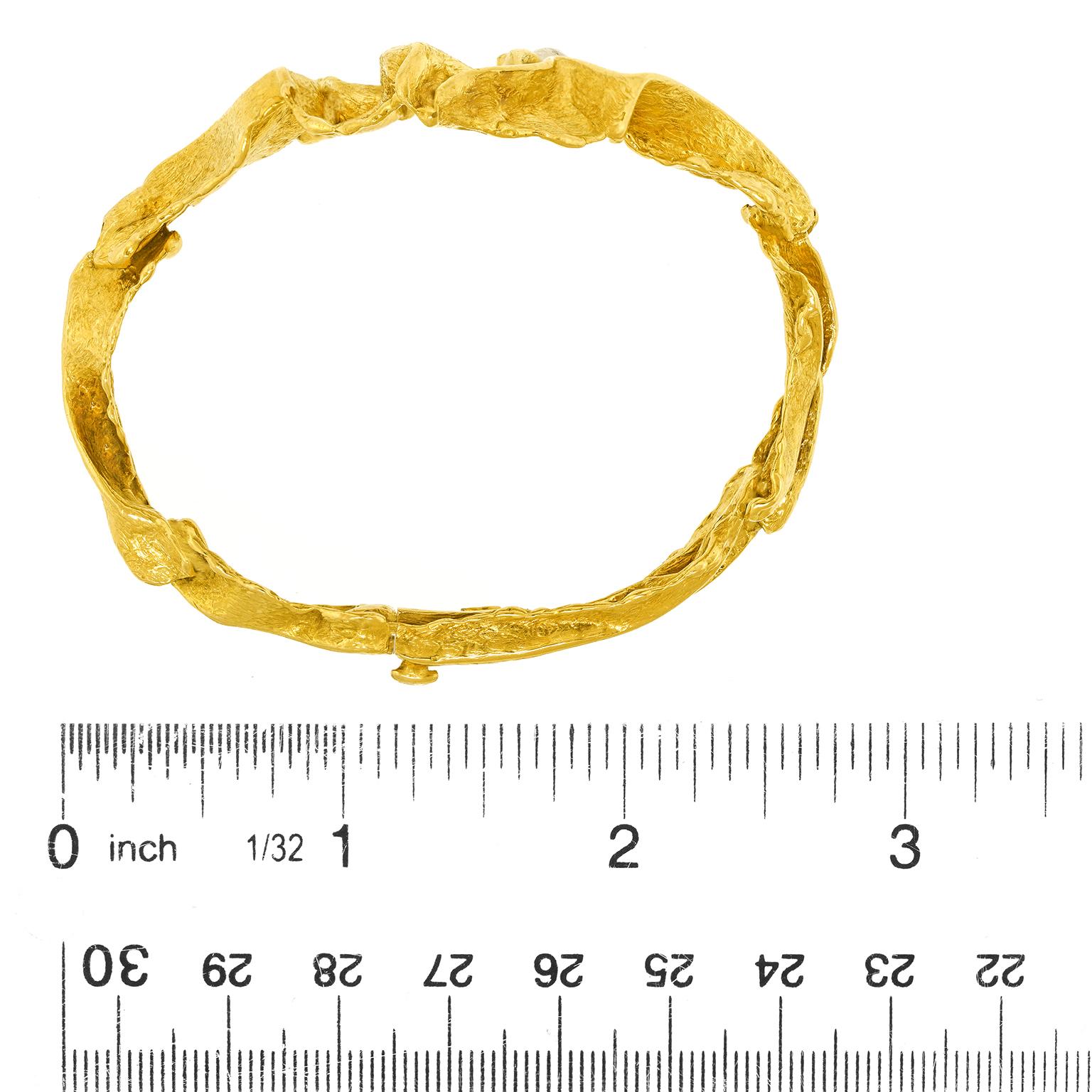 Bracelet abstrait spectaculaire Gilbert Albert en vente 1