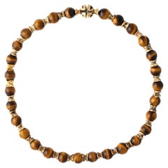 Retro Gilbert Albert Tiger's Eye Necklace