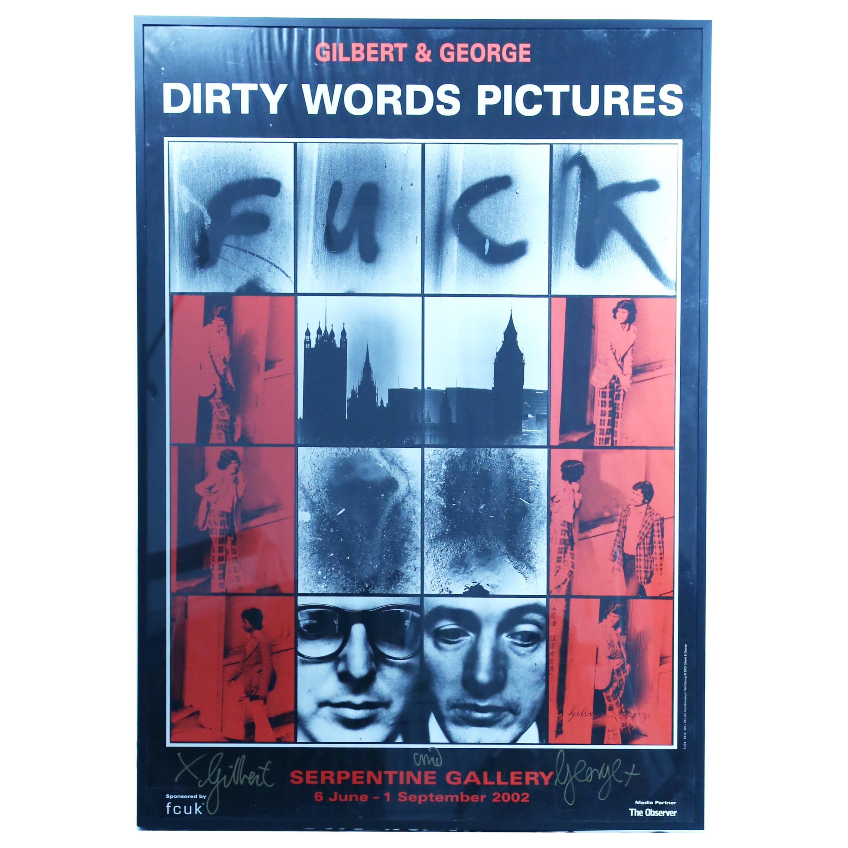Gilbert and George "Dirty Words Pictures" Signed by Gilbert and George 2002 For Sale