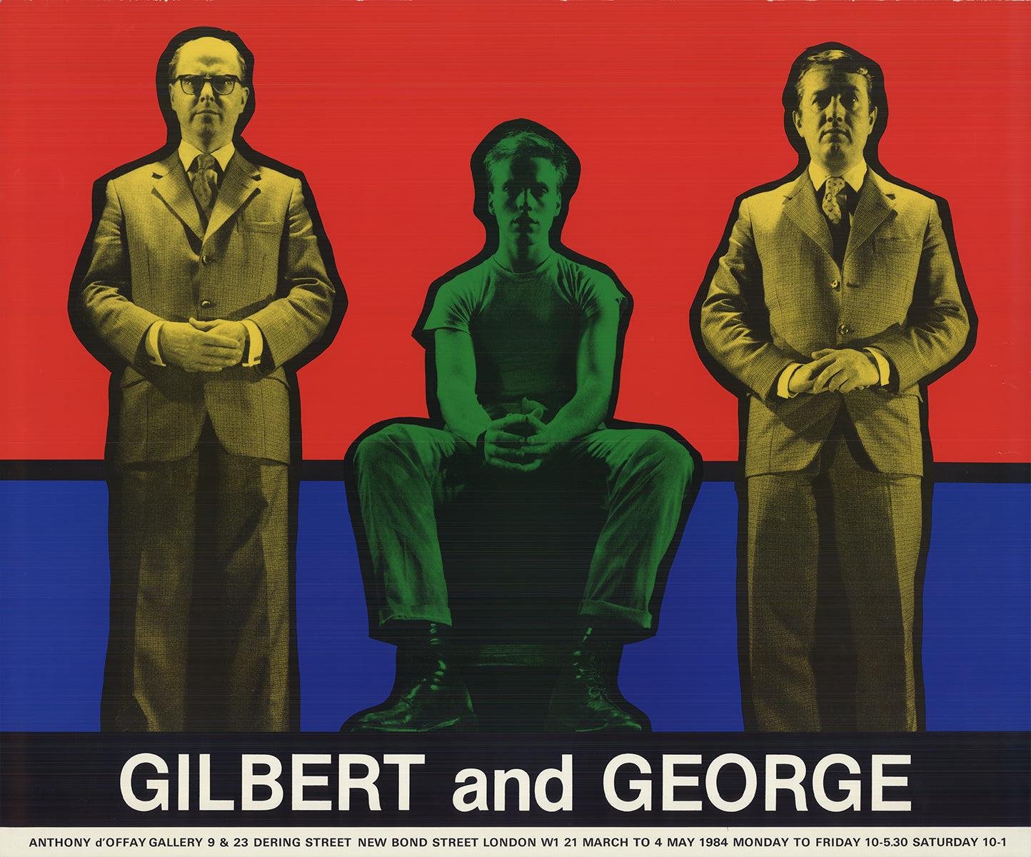 GILBERT & GEORGE 'Anthony d'Offay Gallery' 1984- Offset Lithograph - Print by Gilbert & George
