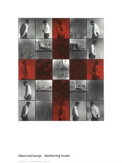 GILBERT & GEORGE 'Red Morning Trouble' 2000- Offset Lithograph