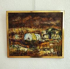 Hut and caravan in the Camargue