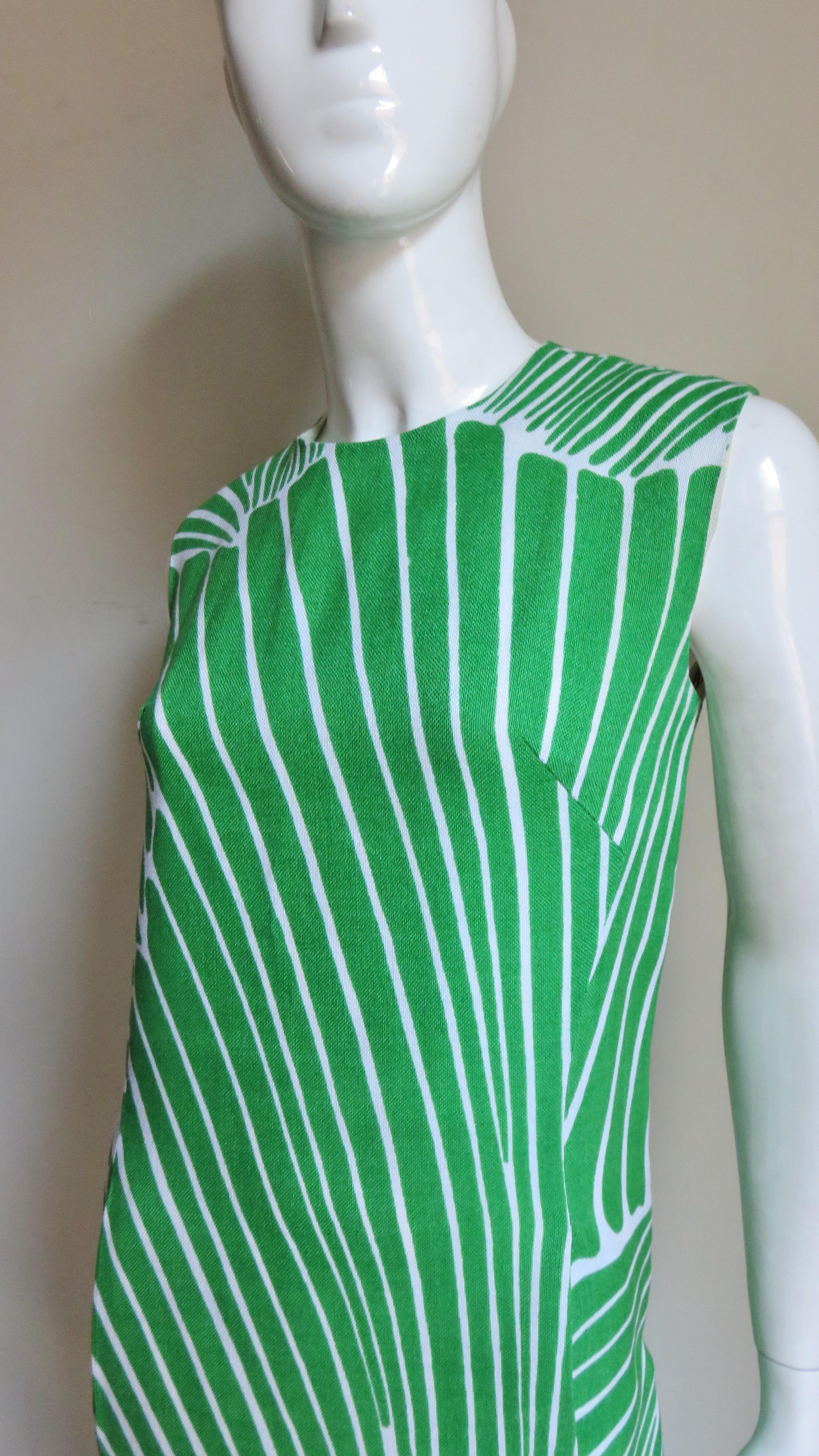  Gilbert Couture 1960s Geometric Dress and Coat In Good Condition In Water Mill, NY