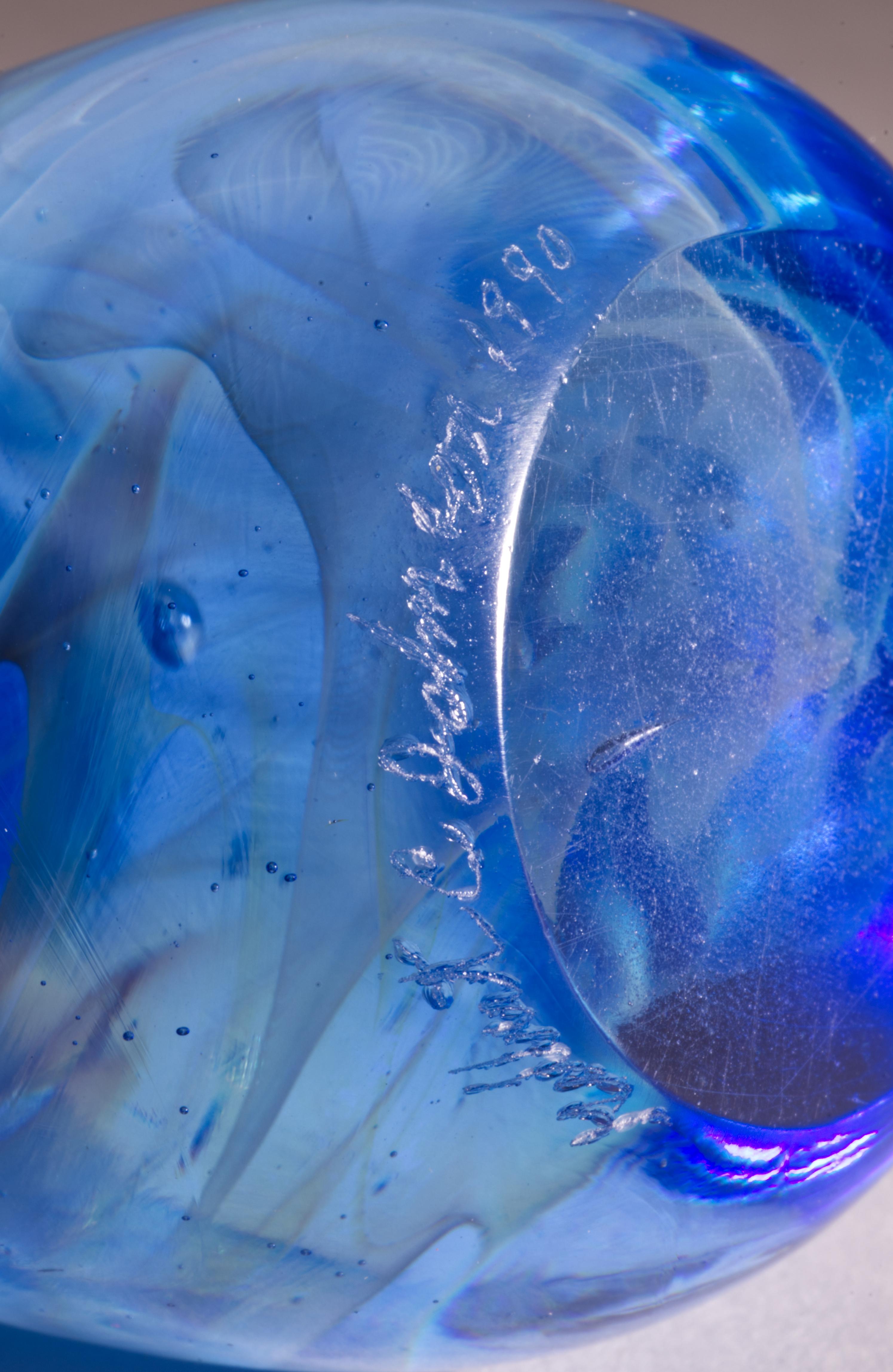 Sculpture ou presse-papiers en verre veiled Gilbert Johnson, Studio Art Glass en vente 4