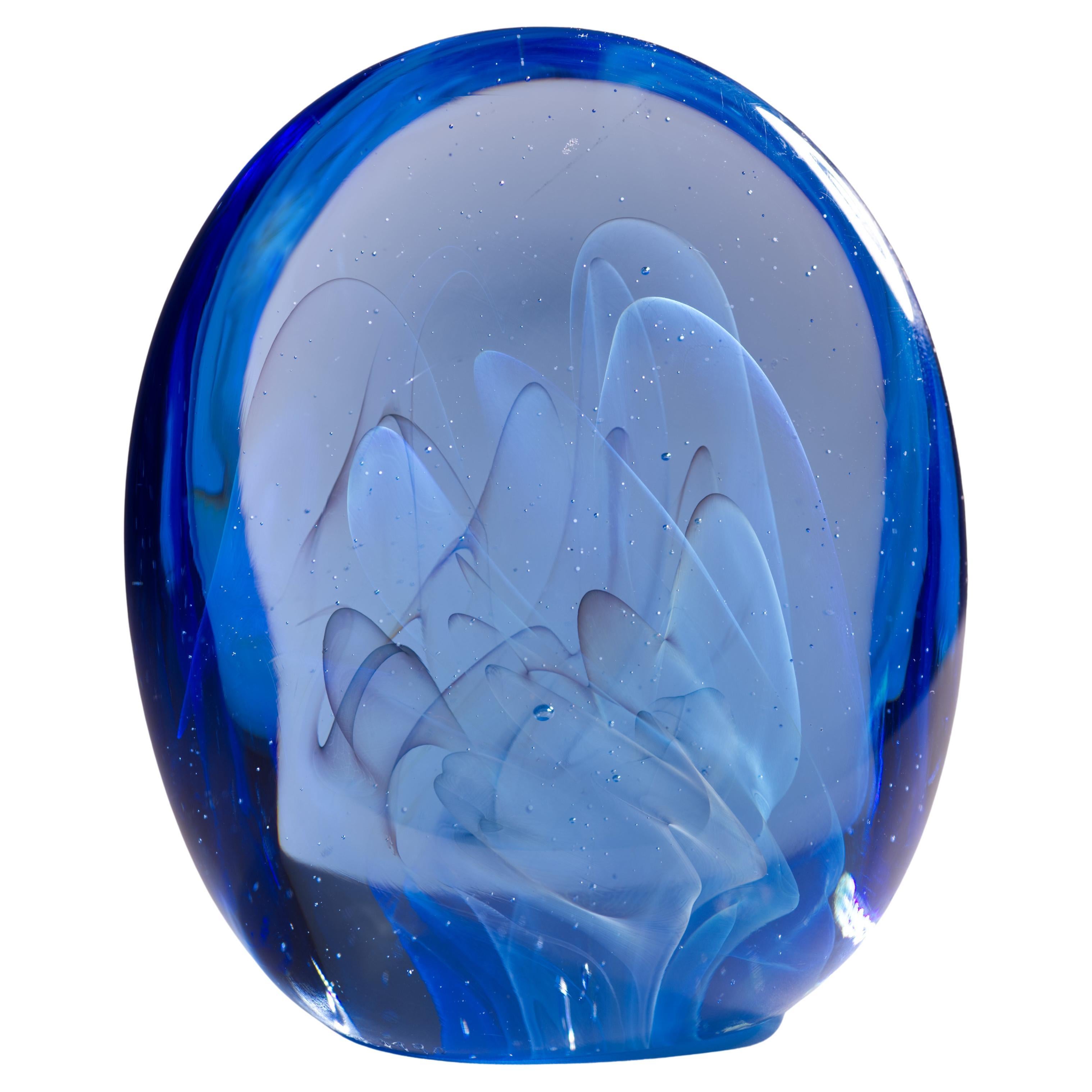 Sculpture ou presse-papiers en verre veiled Gilbert Johnson, Studio Art Glass en vente