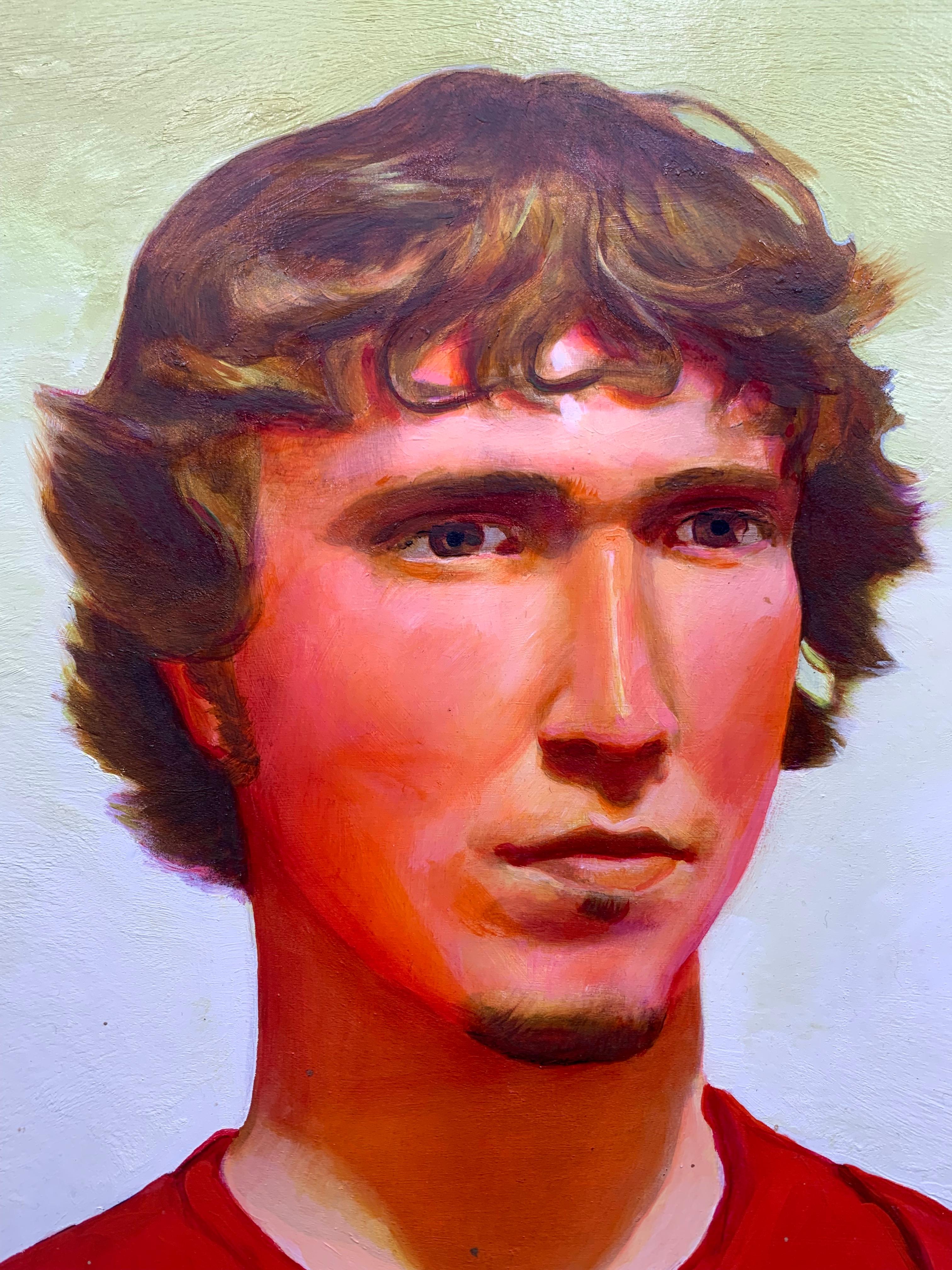 Influence of Red (male portrait) - Painting by Gilbert Lewis