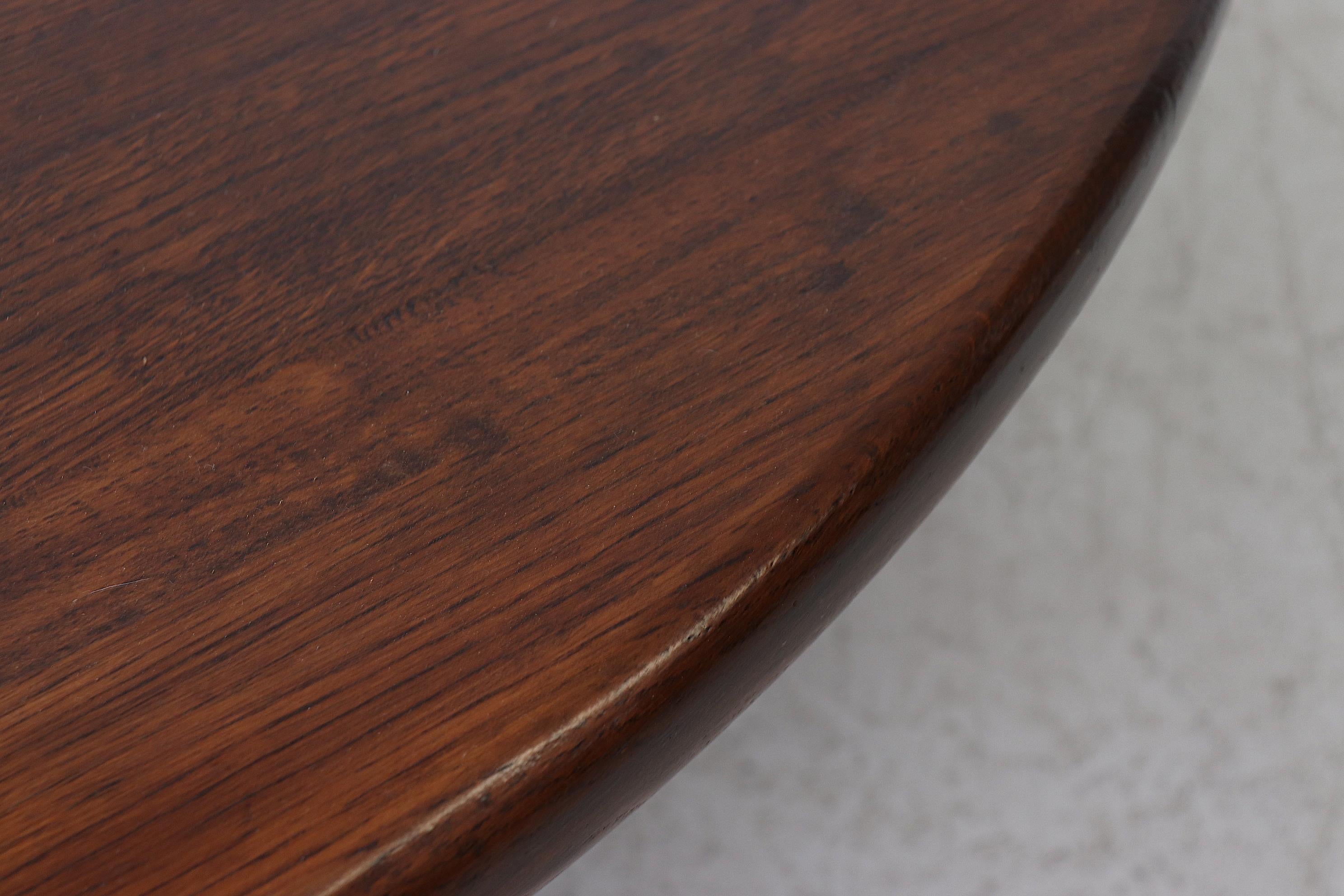 Mid-20th Century Gilbert Marklund 'Attribute' Brutalist Round Wood Coffee Table