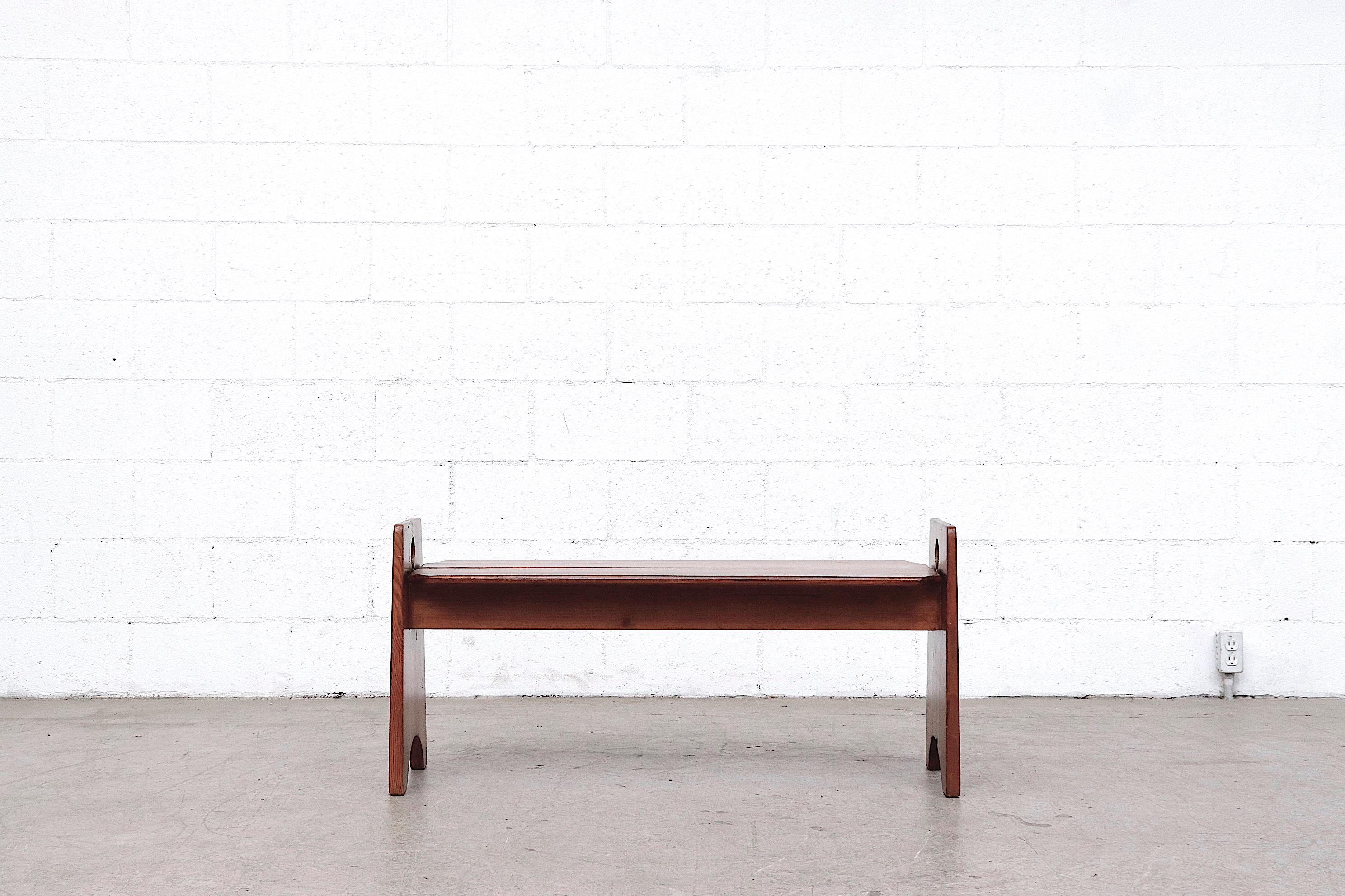 Mid-Century Modern Gilbert Marklund Dark Pine Bench