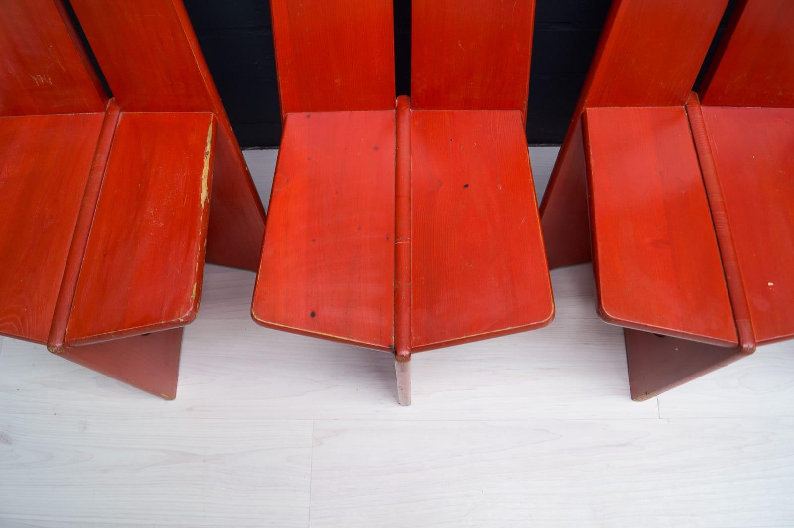 Gilbert Marklund, Dining Chair Set in Pine, 1970 by Furusnickarn AB, Sweden 9