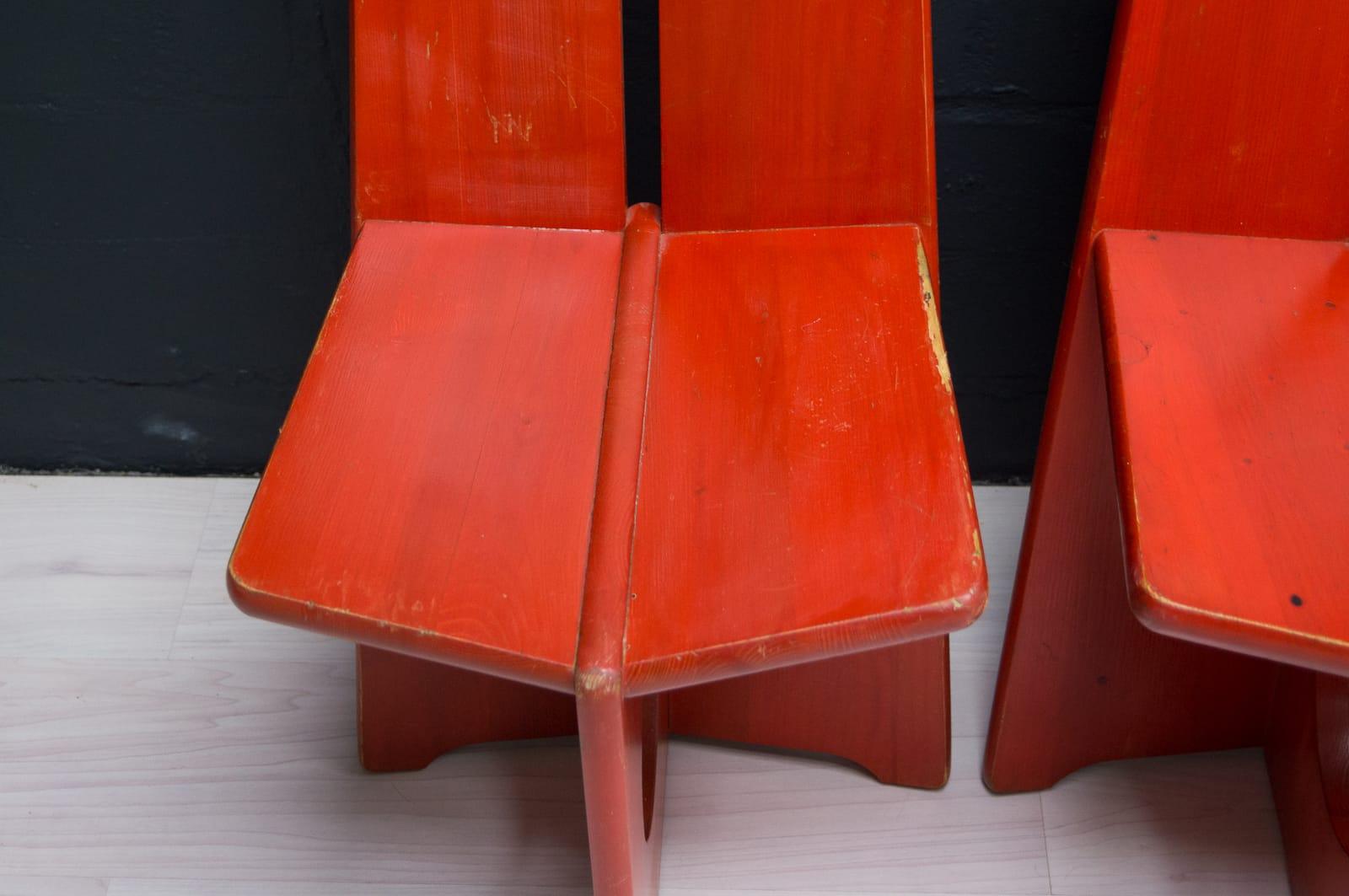 Gilbert Marklund, Dining Chair Set in Pine, 1970 by Furusnickarn AB, Sweden 10