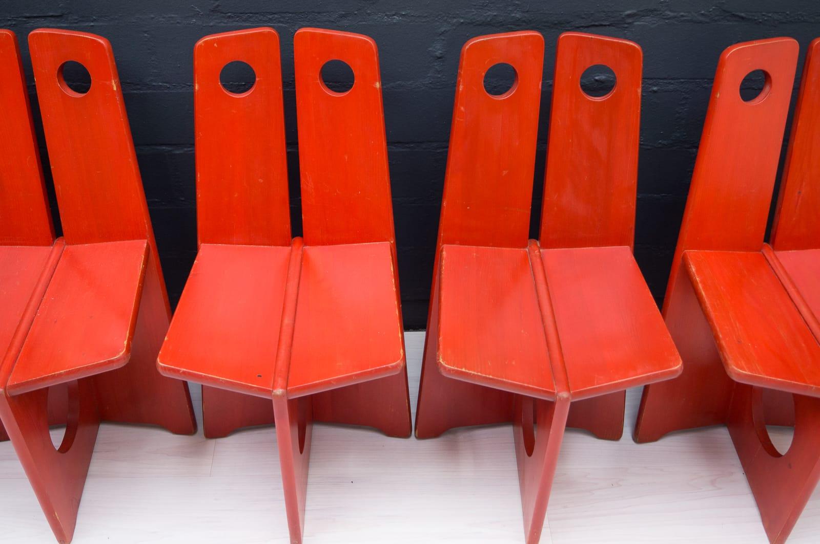 Late 20th Century Gilbert Marklund, Dining Chair Set in Pine, 1970 by Furusnickarn AB, Sweden