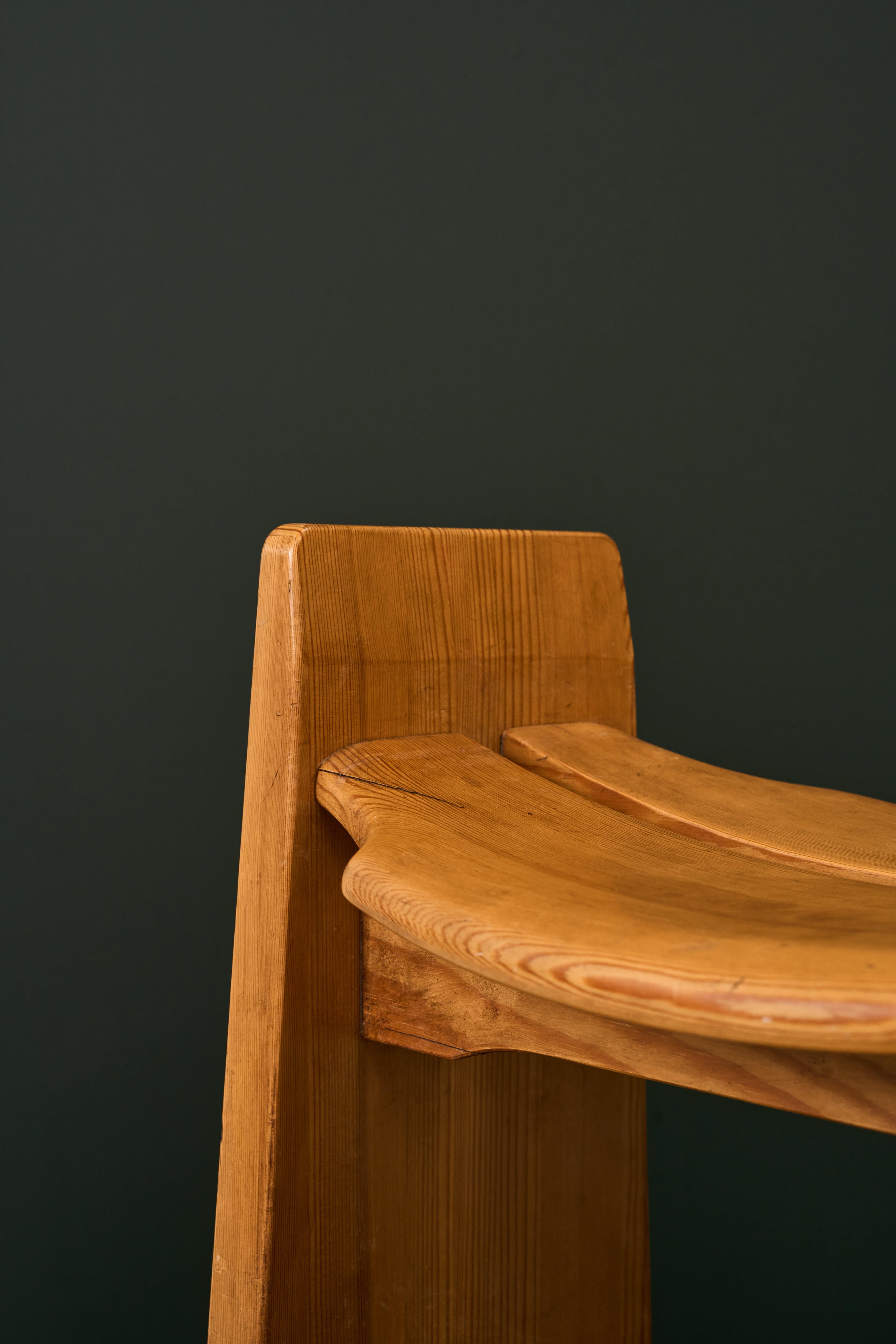 GILBERT MARKLUND «JONTE» pine stool For Sale 2