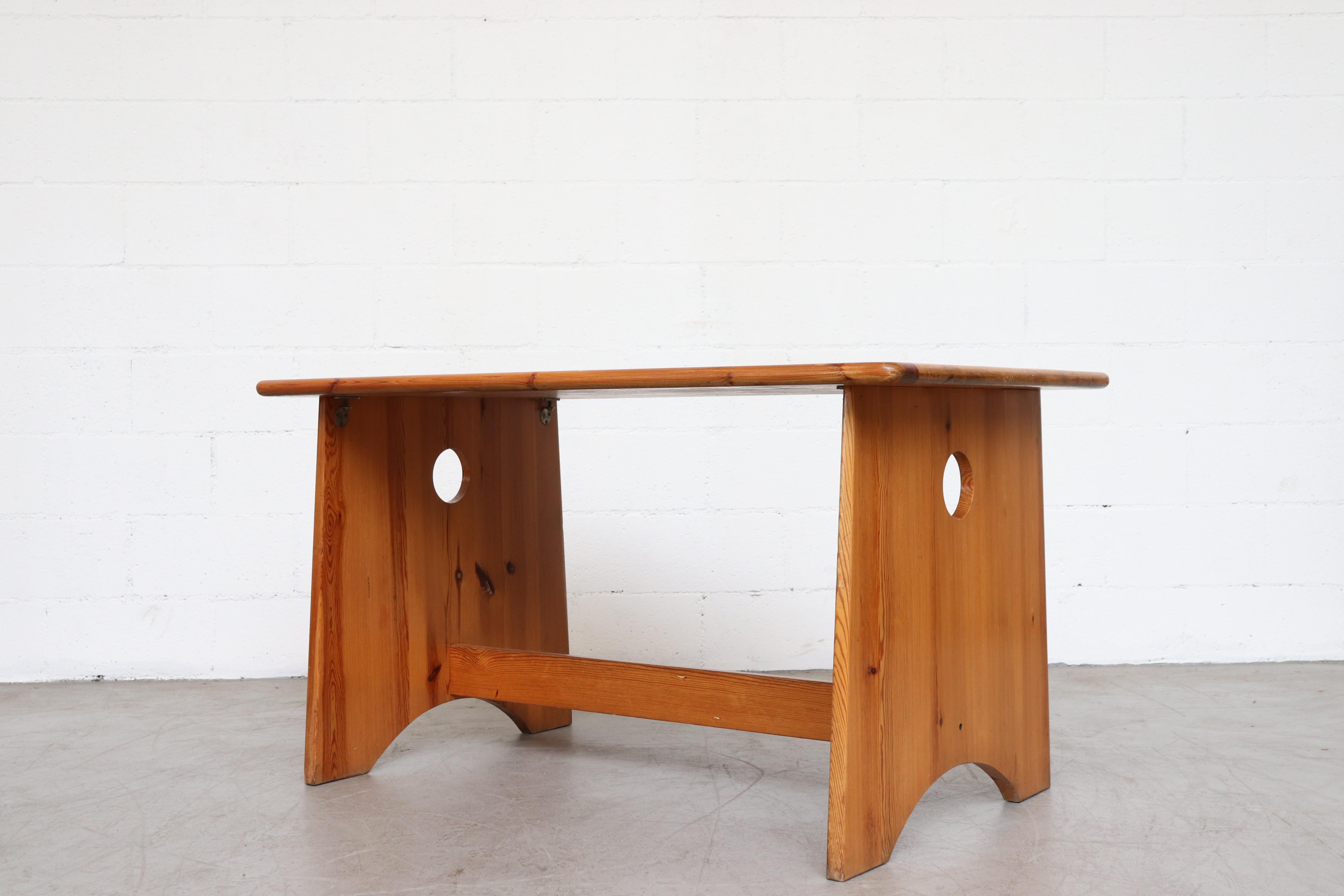 Mid-Century Modern Gilbert Marklund Pine Dining Table and Bench Set