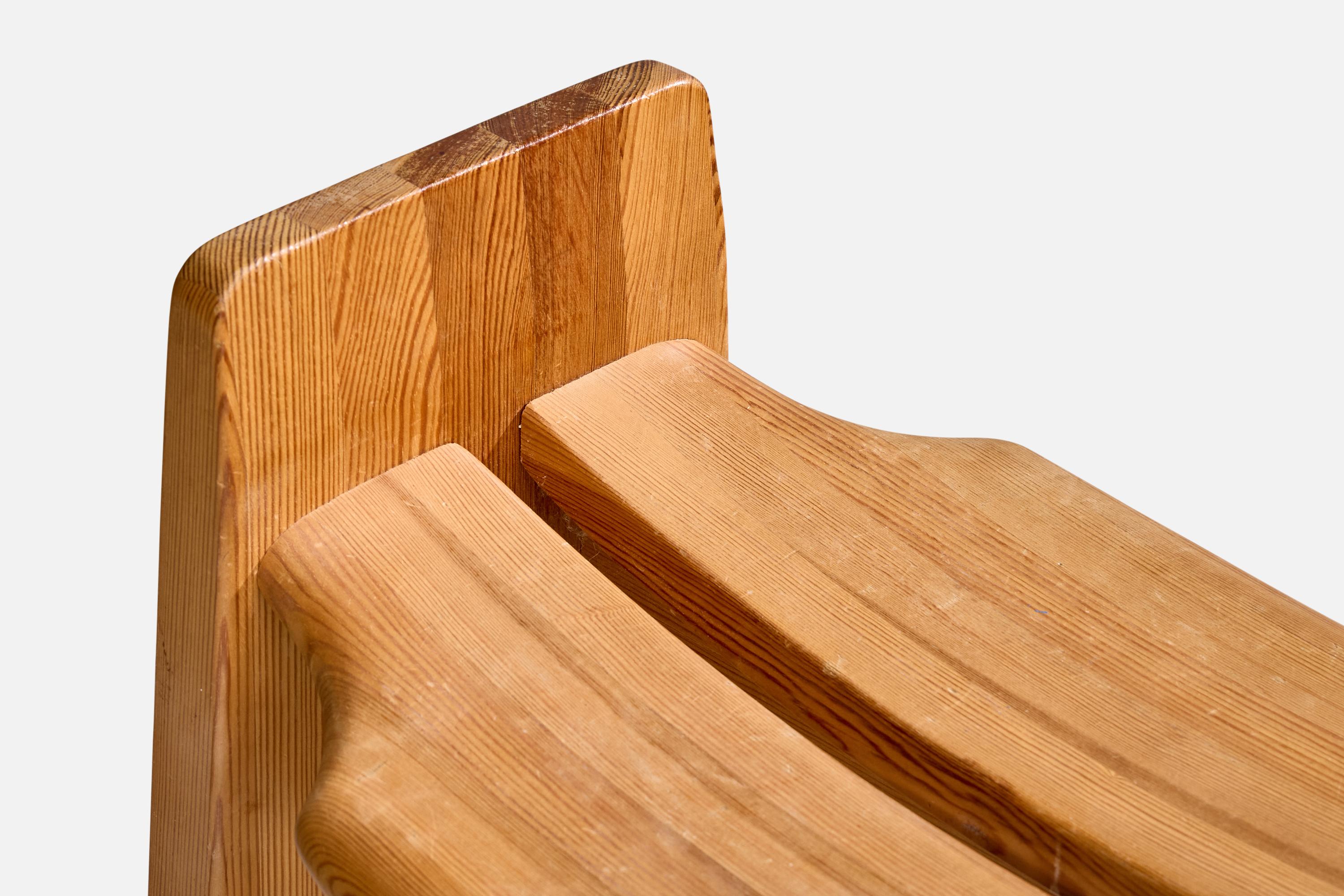 Gilbert Marklund, Stool, Pine, Sweden, 1970s For Sale 1