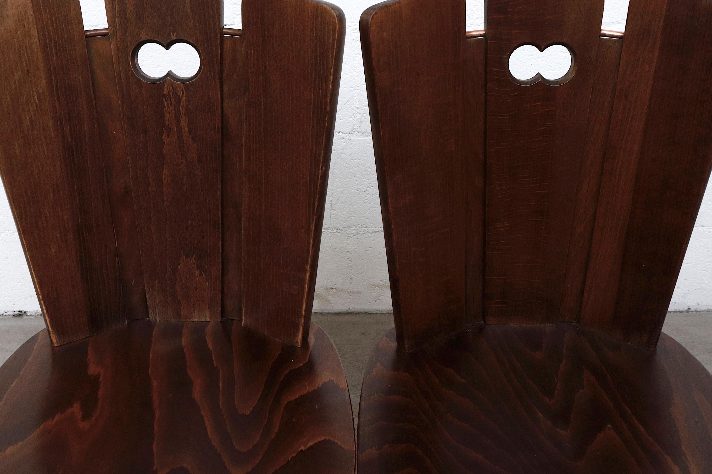 Gilbert Marklund Style Brutalist Dining Chairs 7