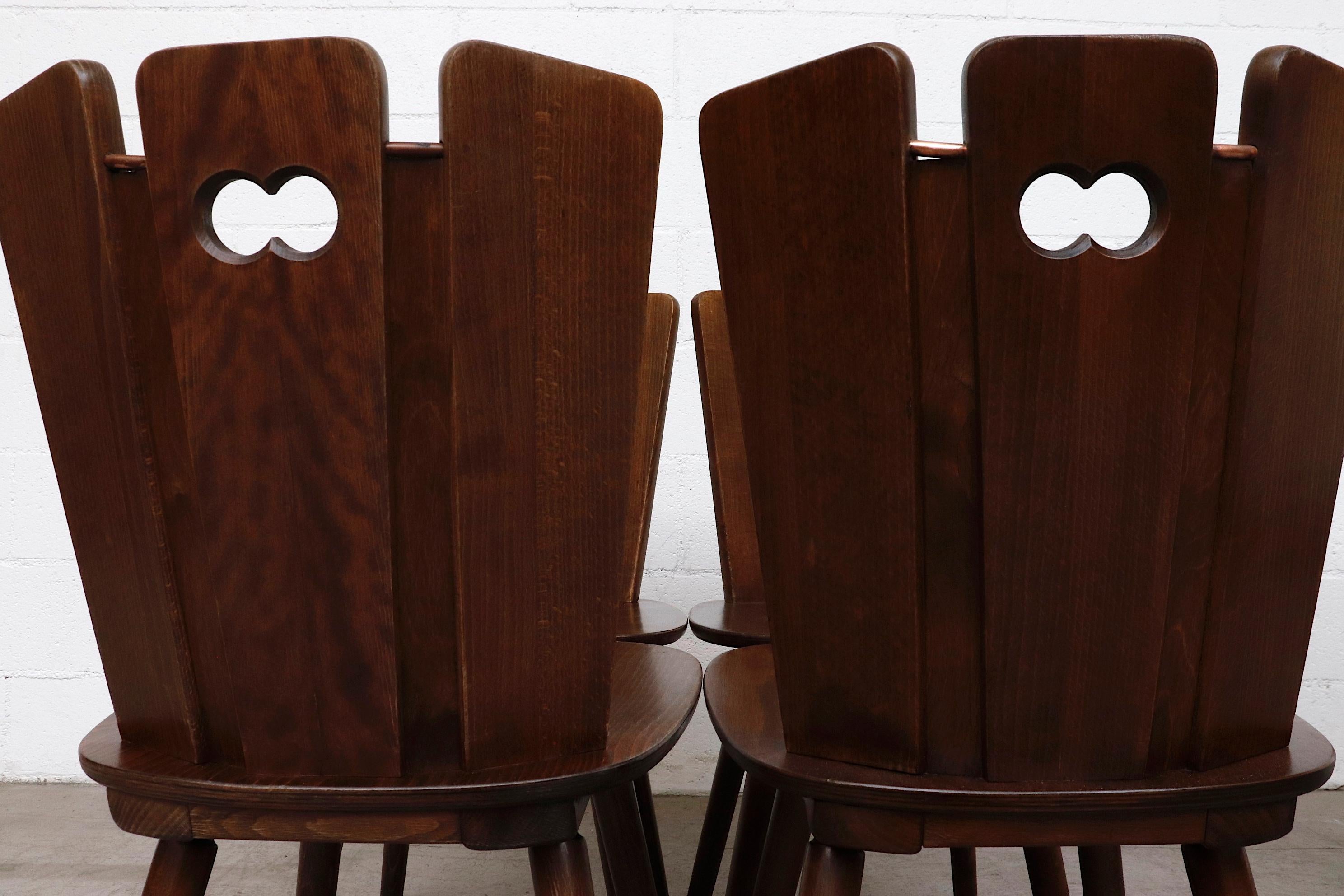 Gilbert Marklund Style Brutalist Dining Chairs 8