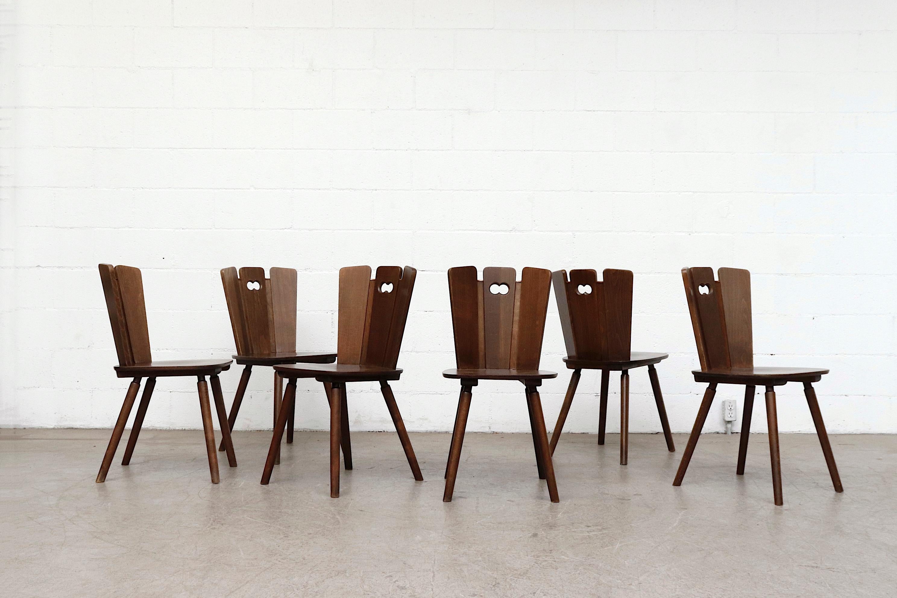 Mid-Century Modern Gilbert Marklund Style Brutalist Dining Chairs