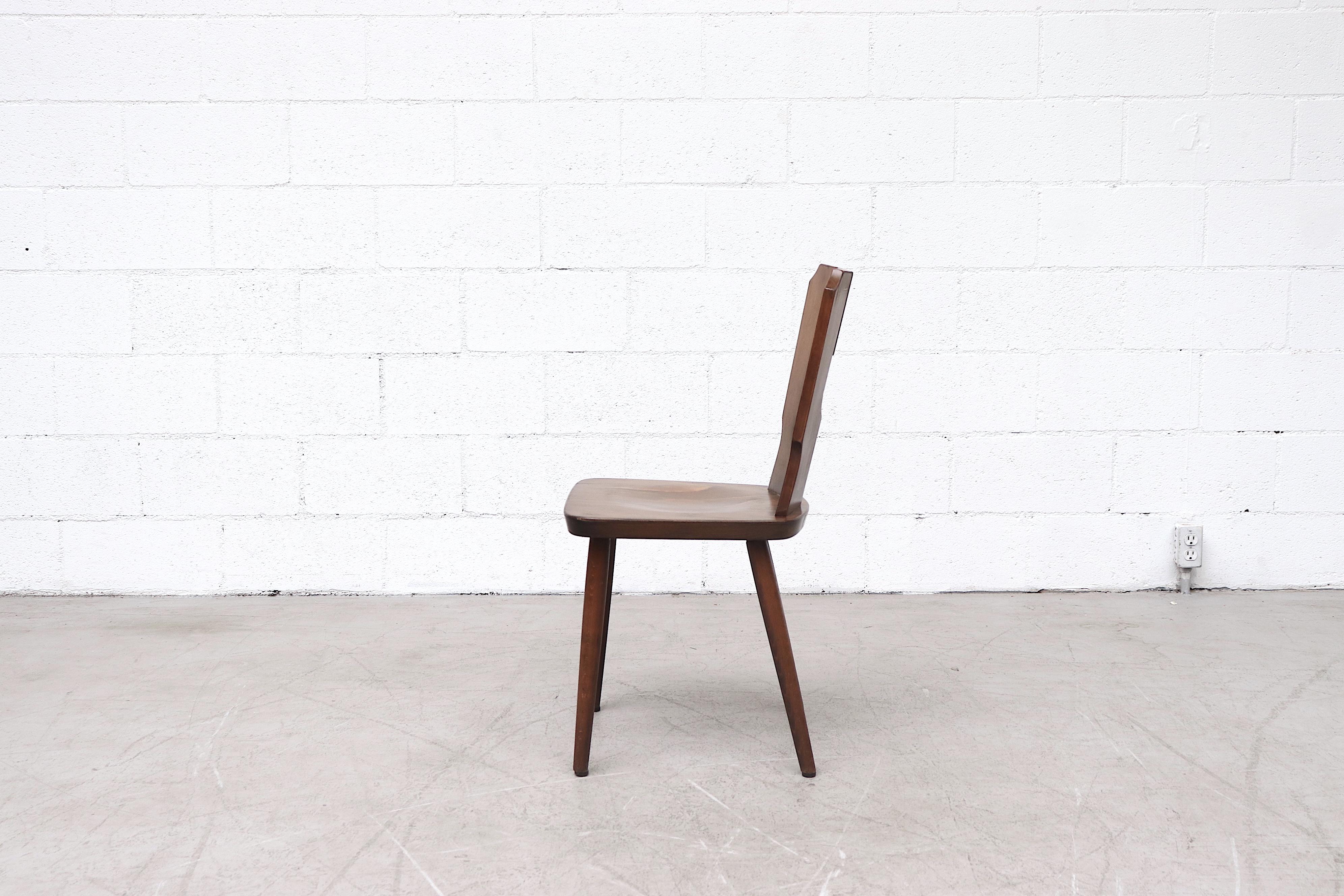 Dutch Gilbert Marklund Style Brutalist Dining Chairs