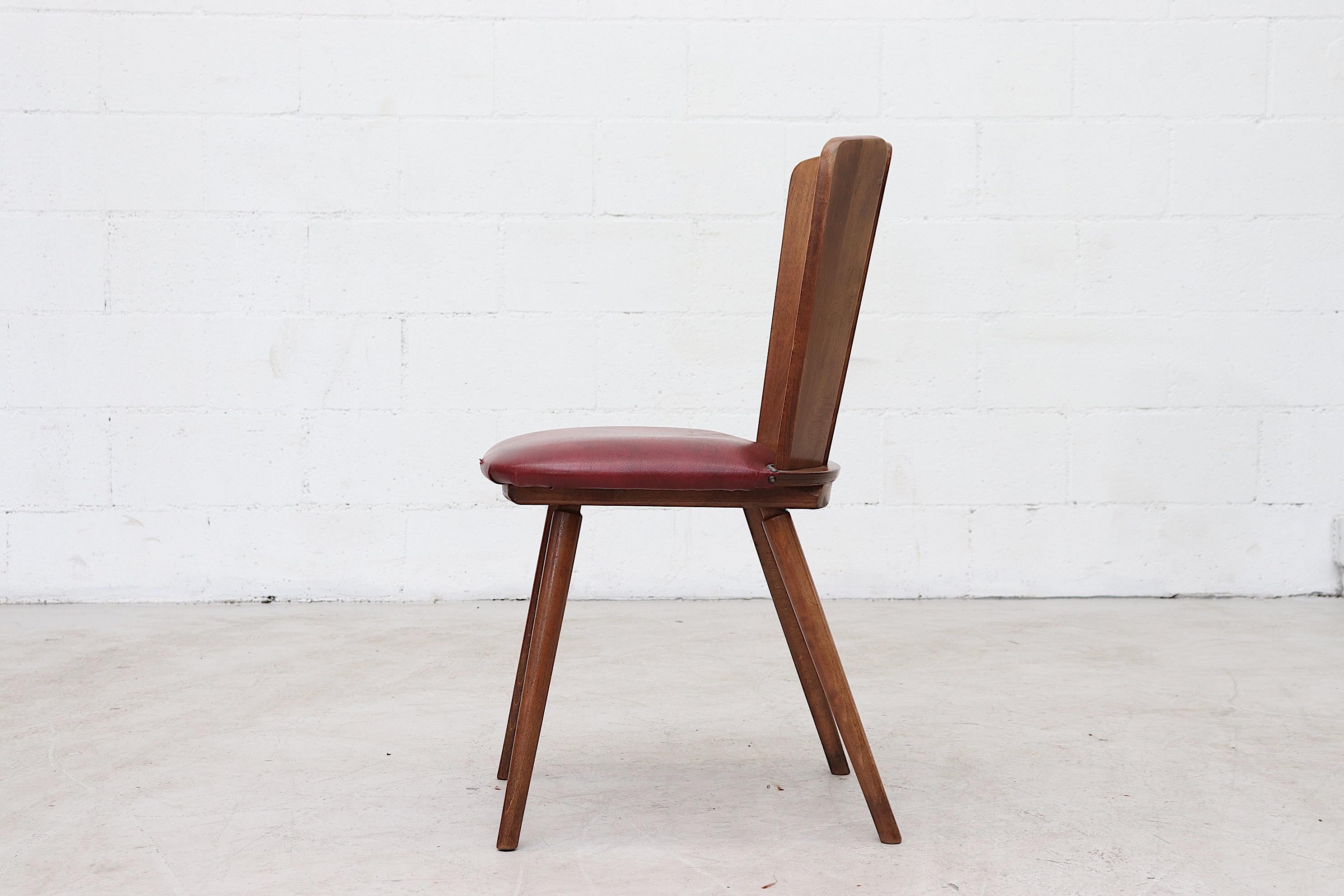 Dutch Gilbert Marklund Style Brutalist Dining Chairs