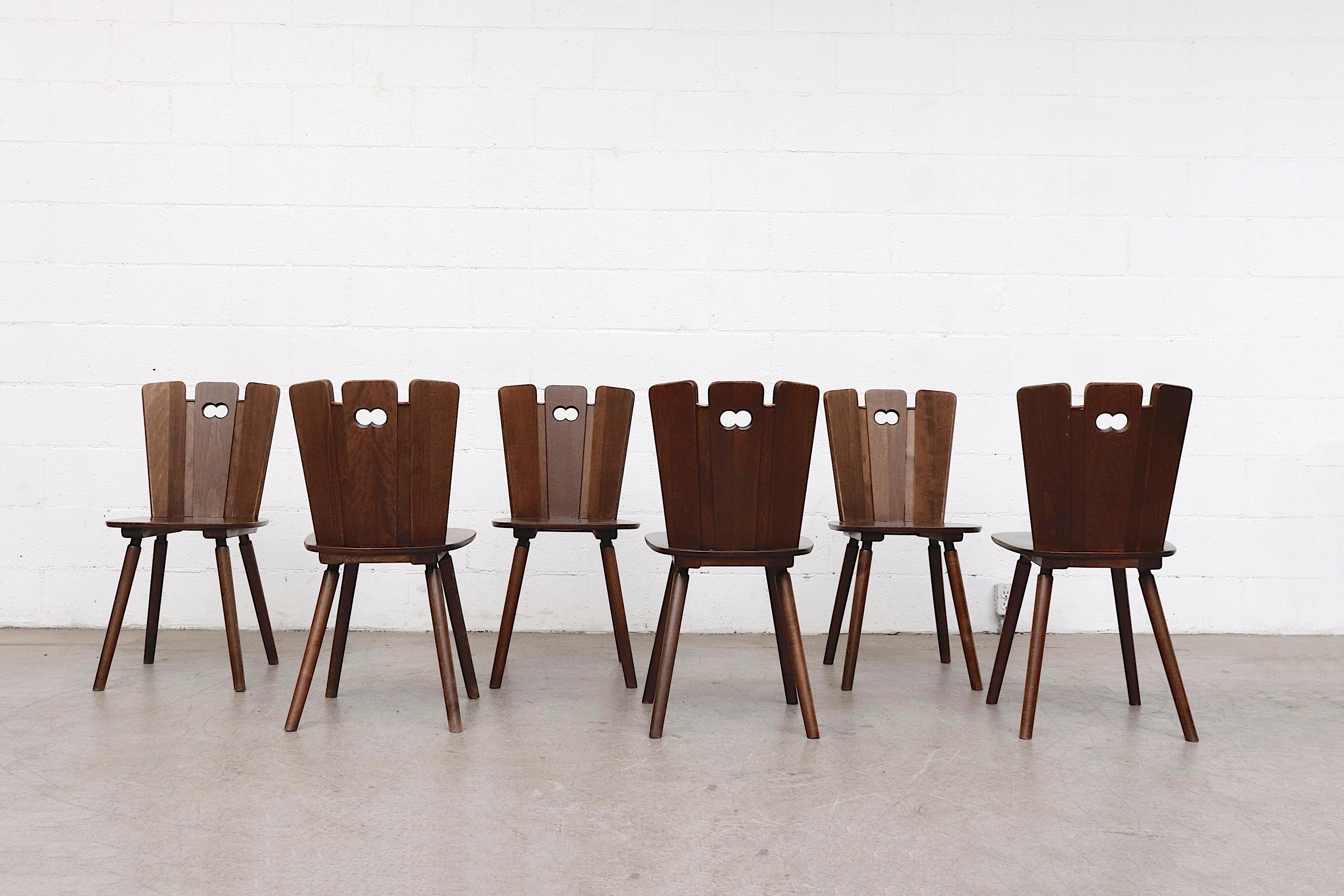 Gilbert Marklund Style Brutalist Dining Chairs In Good Condition In Los Angeles, CA