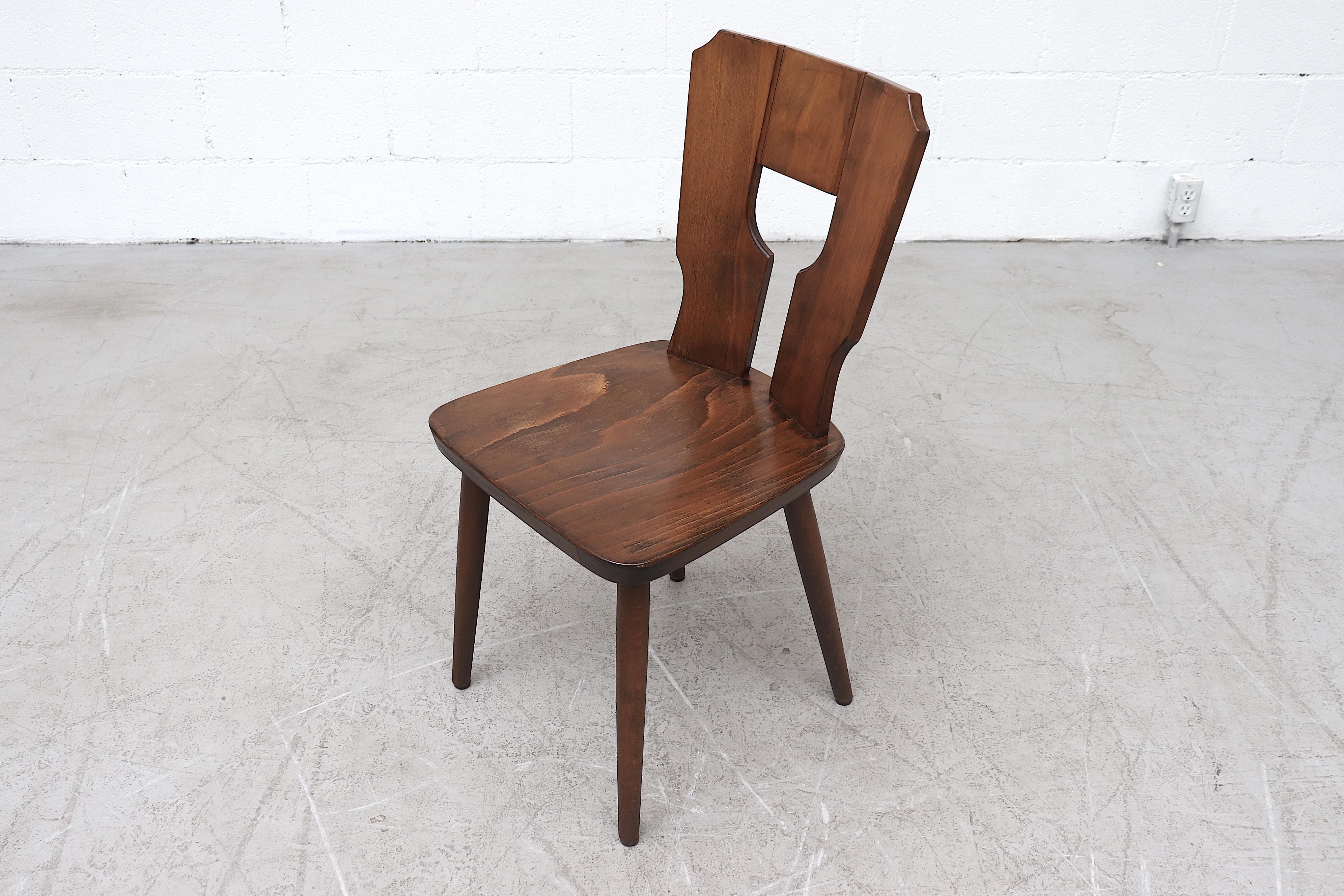 Mid-20th Century Gilbert Marklund Style Brutalist Dining Chairs
