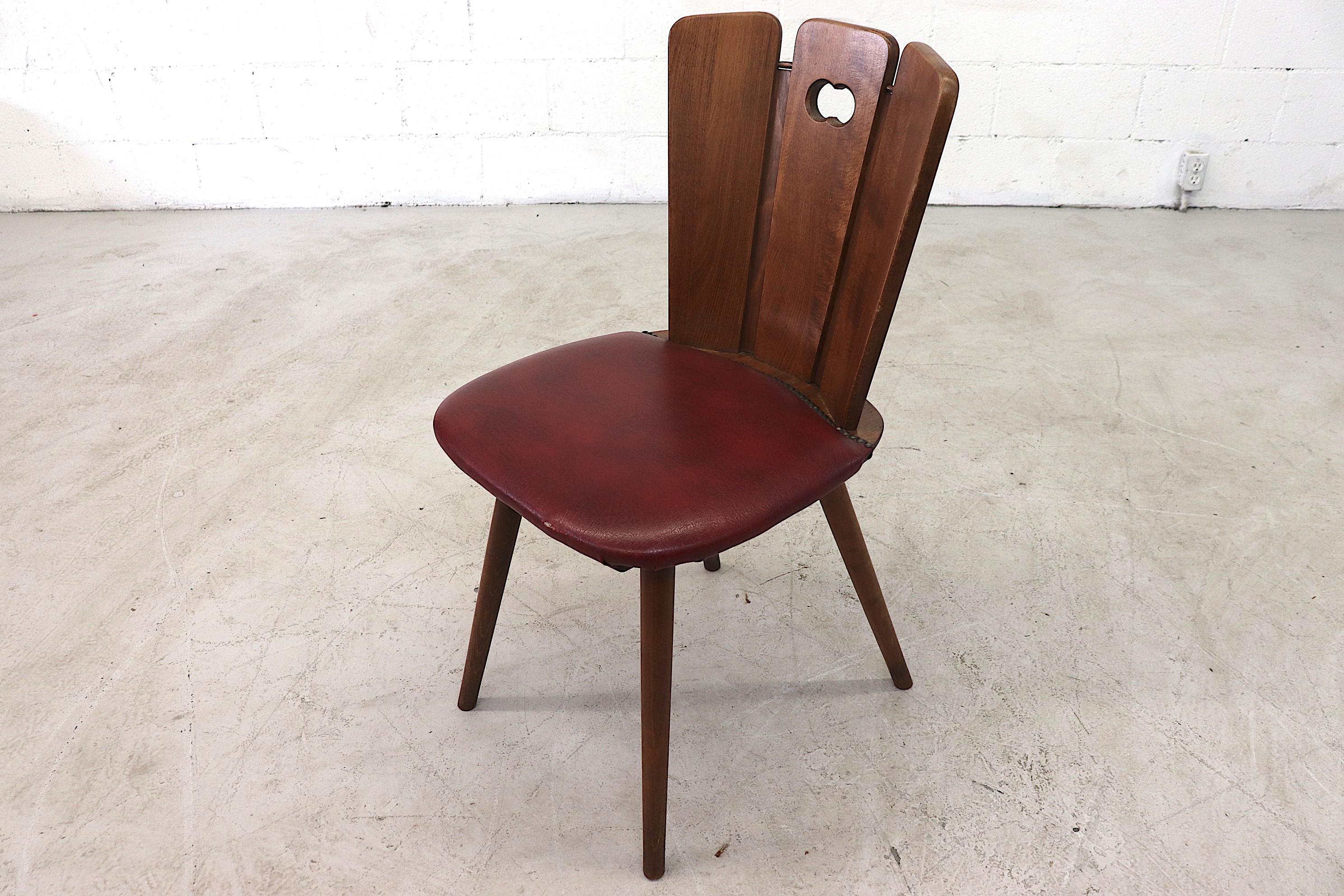 Upholstery Gilbert Marklund Style Brutalist Dining Chairs