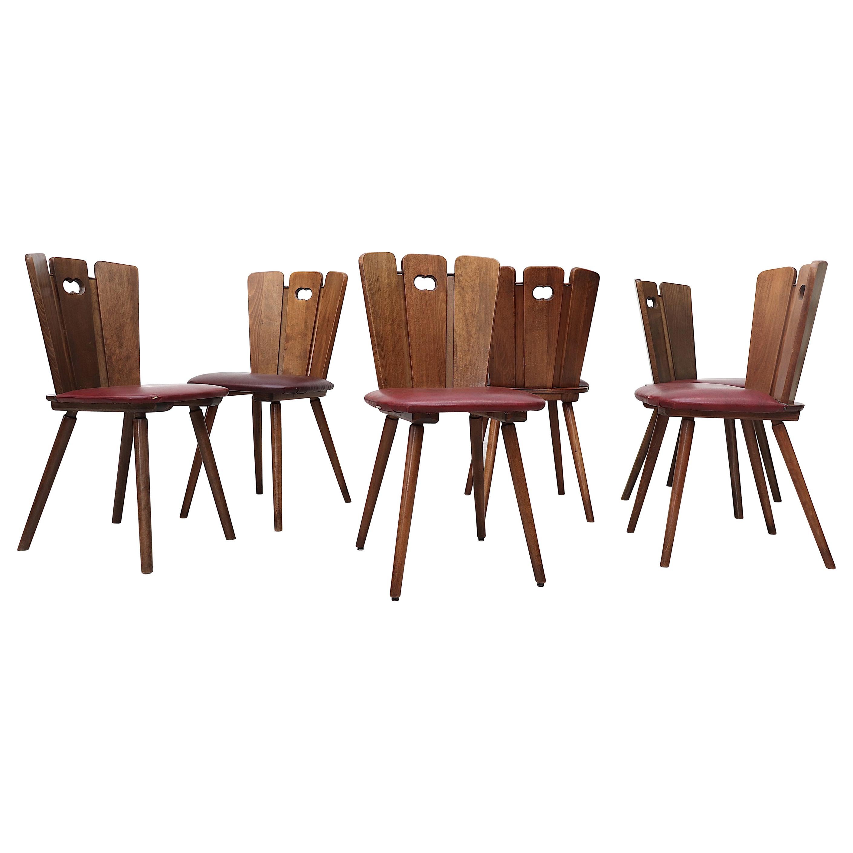 Gilbert Marklund Style Brutalist Dining Chairs
