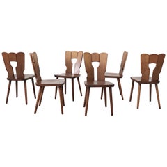 Gilbert Marklund Style Brutalist Dining Chairs