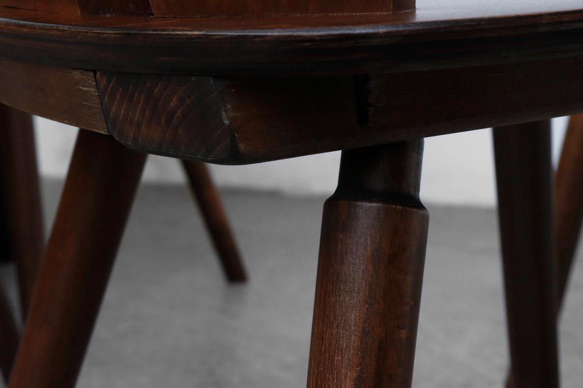 Gilbert Marklund Style Brutalist Dining Chairs with Fan-Top Seat Backs For Sale 4