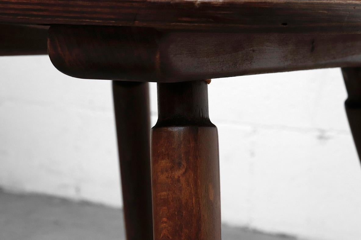 Gilbert Marklund Style Brutalist Dining Chairs with Fan-Top Seat Backs For Sale 5
