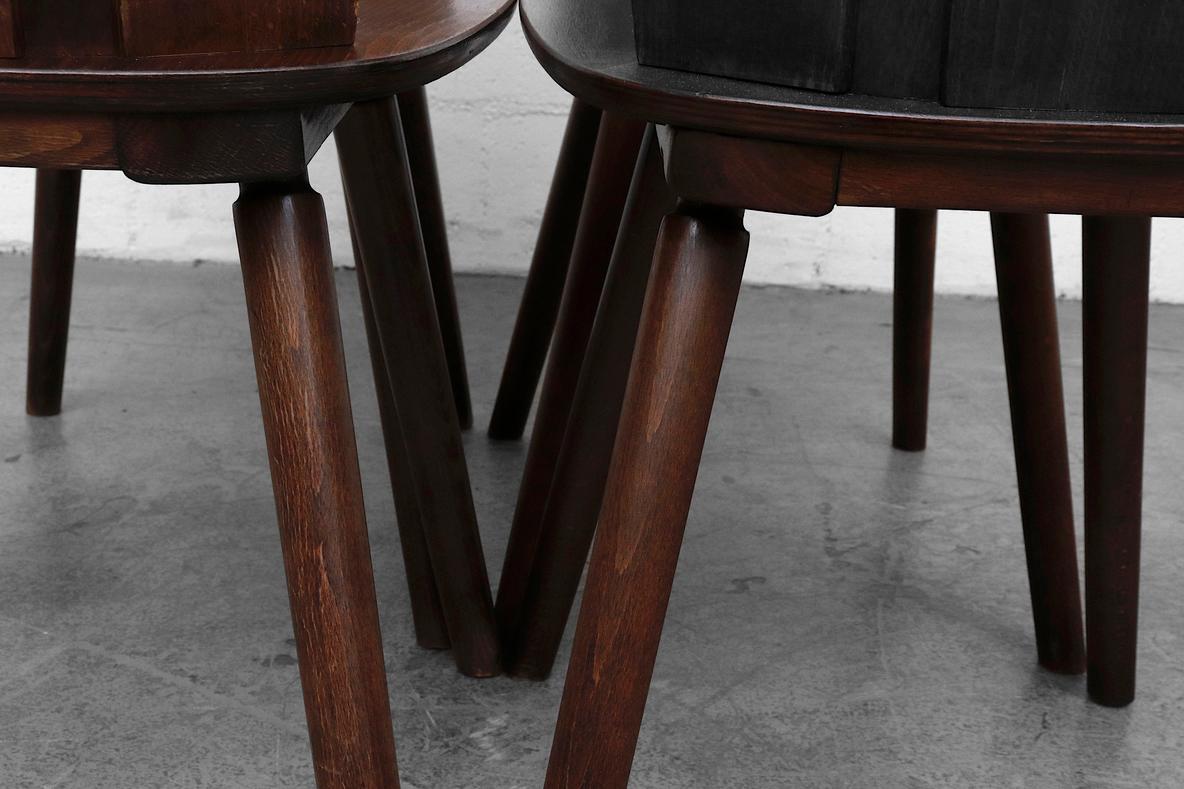 Gilbert Marklund Style Brutalist Dining Chairs with Fan-Top Seat Backs For Sale 3