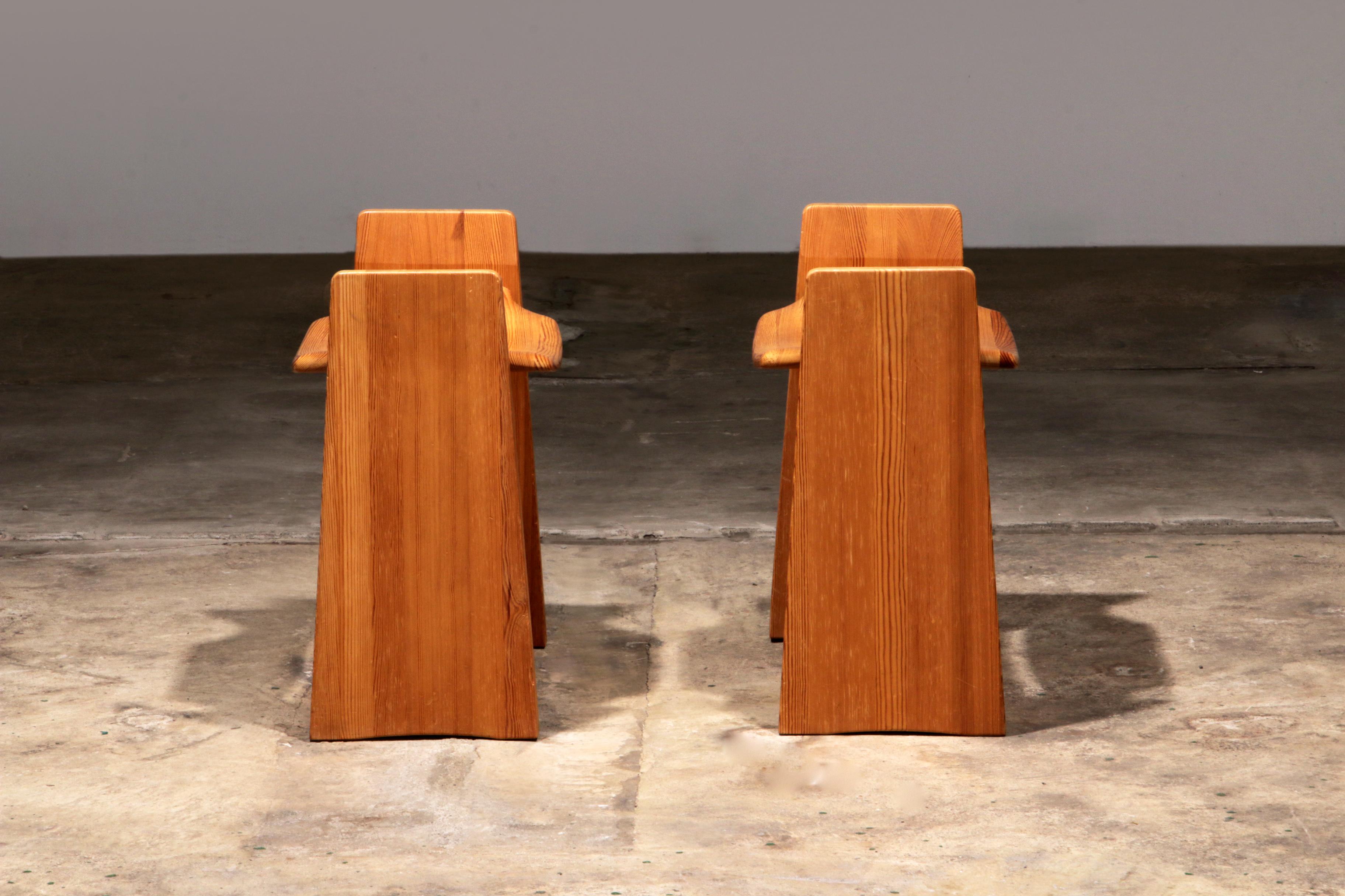 Suédois Gilbert Marklund Tabourets en bois Jonte - Scandinavian Design en vente