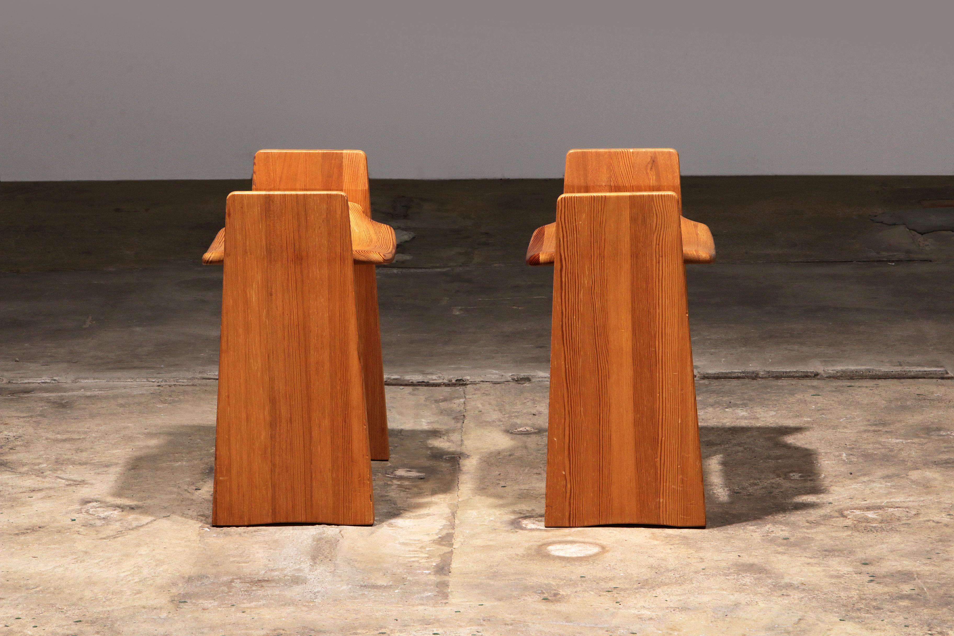 Milieu du XXe siècle Gilbert Marklund Tabourets en bois Jonte - Scandinavian Design en vente