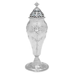 Gilbert Marks - Signed Victorian Sterling Silver Sugar Shaker - London 1899