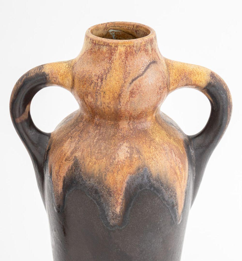 Français Vases en poterie d'art émaillée Gilbert Metenier, 2 en vente