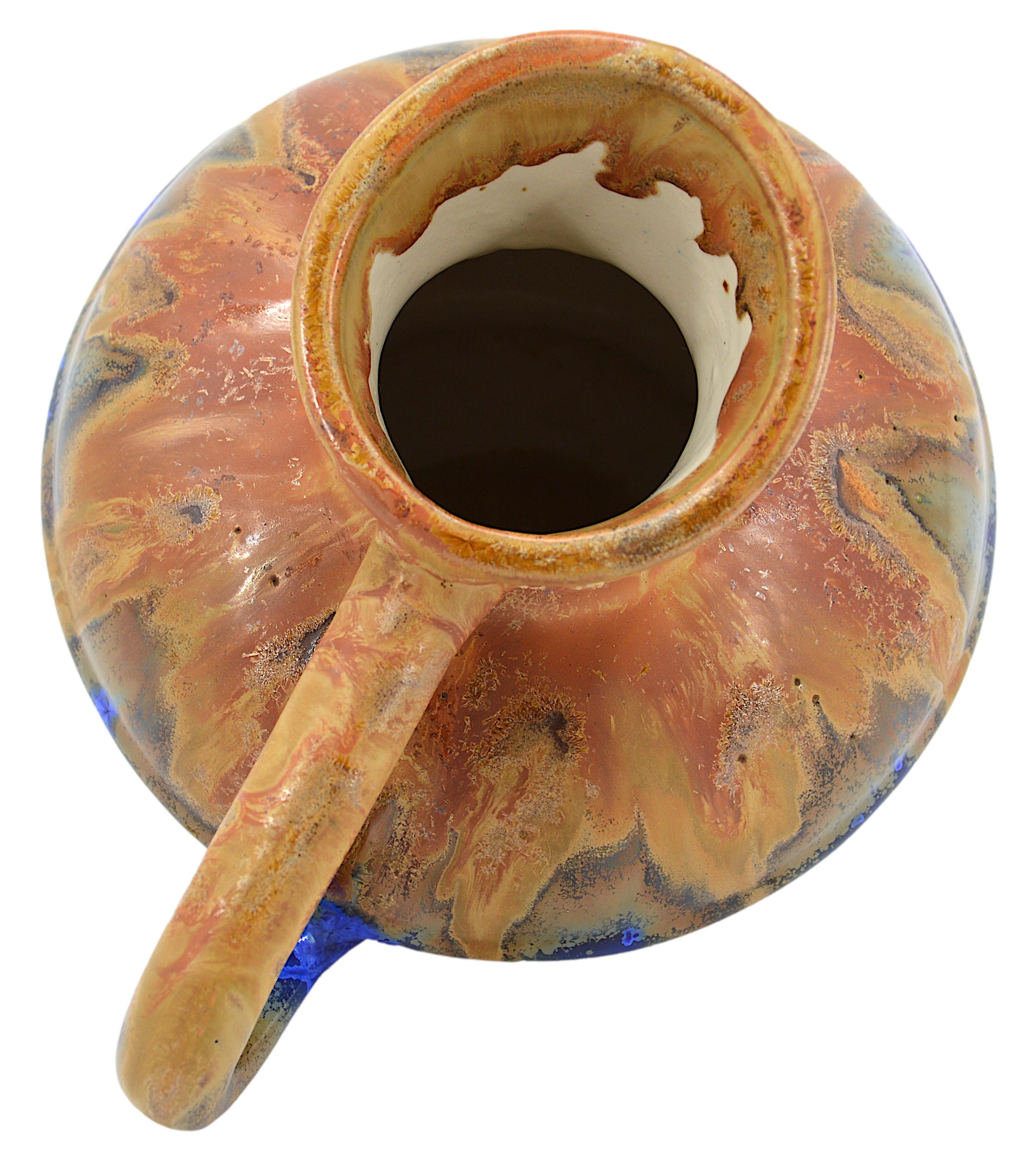 Gilbert Metenier French Art Deco Stoneware Pitcher, 1910s For Sale 1