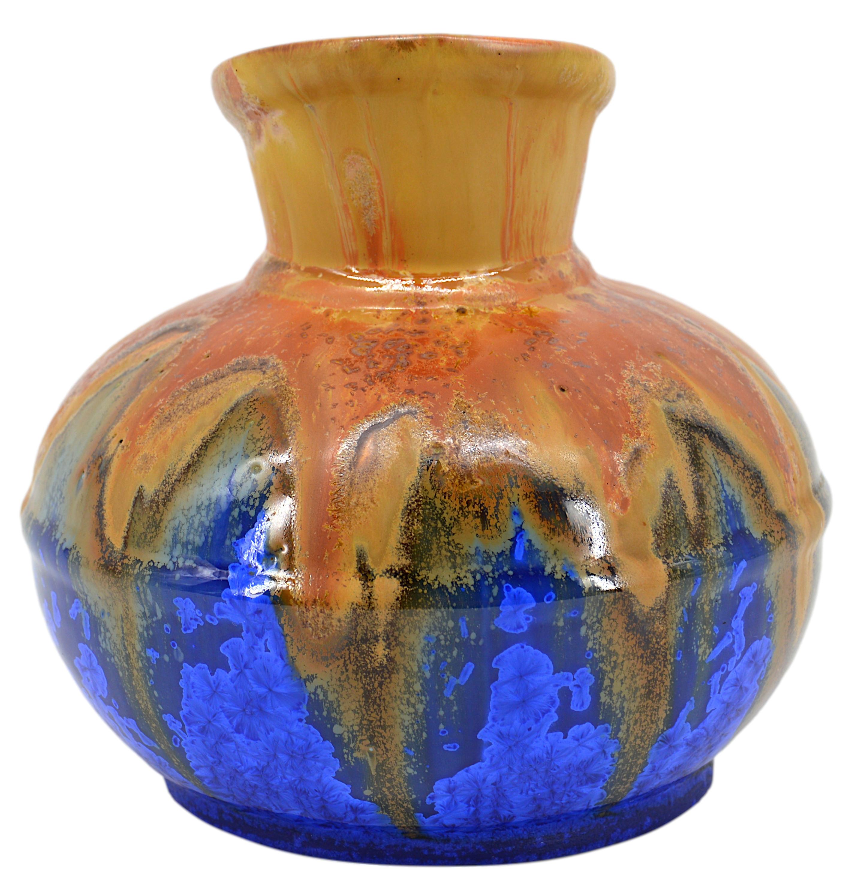 Gilbert Metenier French Art Deco Stoneware Pitcher, 1910s For Sale 3