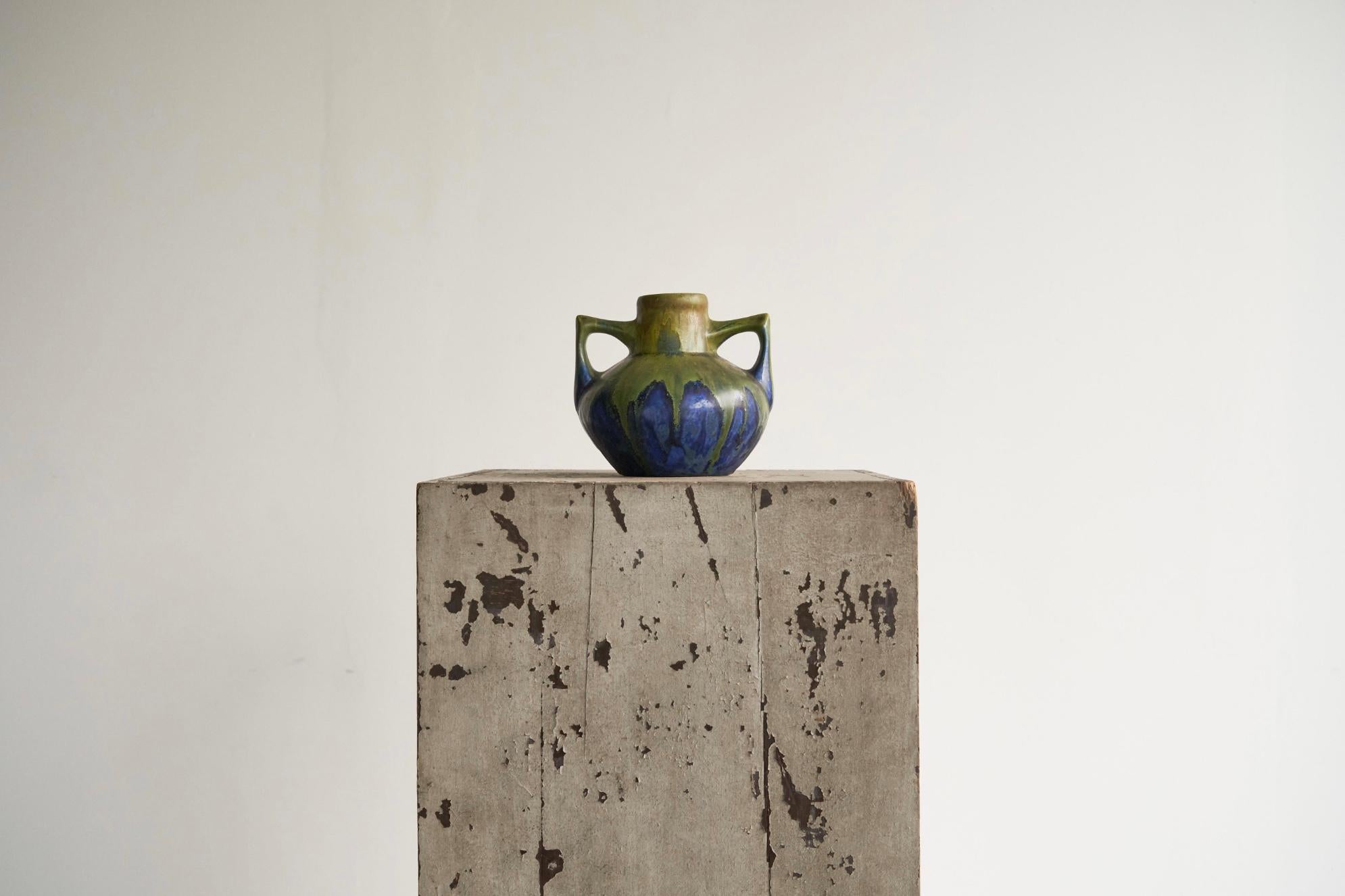 Art déco Gilbert Méténier Vase Greene & Greene Greene Studio Pottery, France 1920s