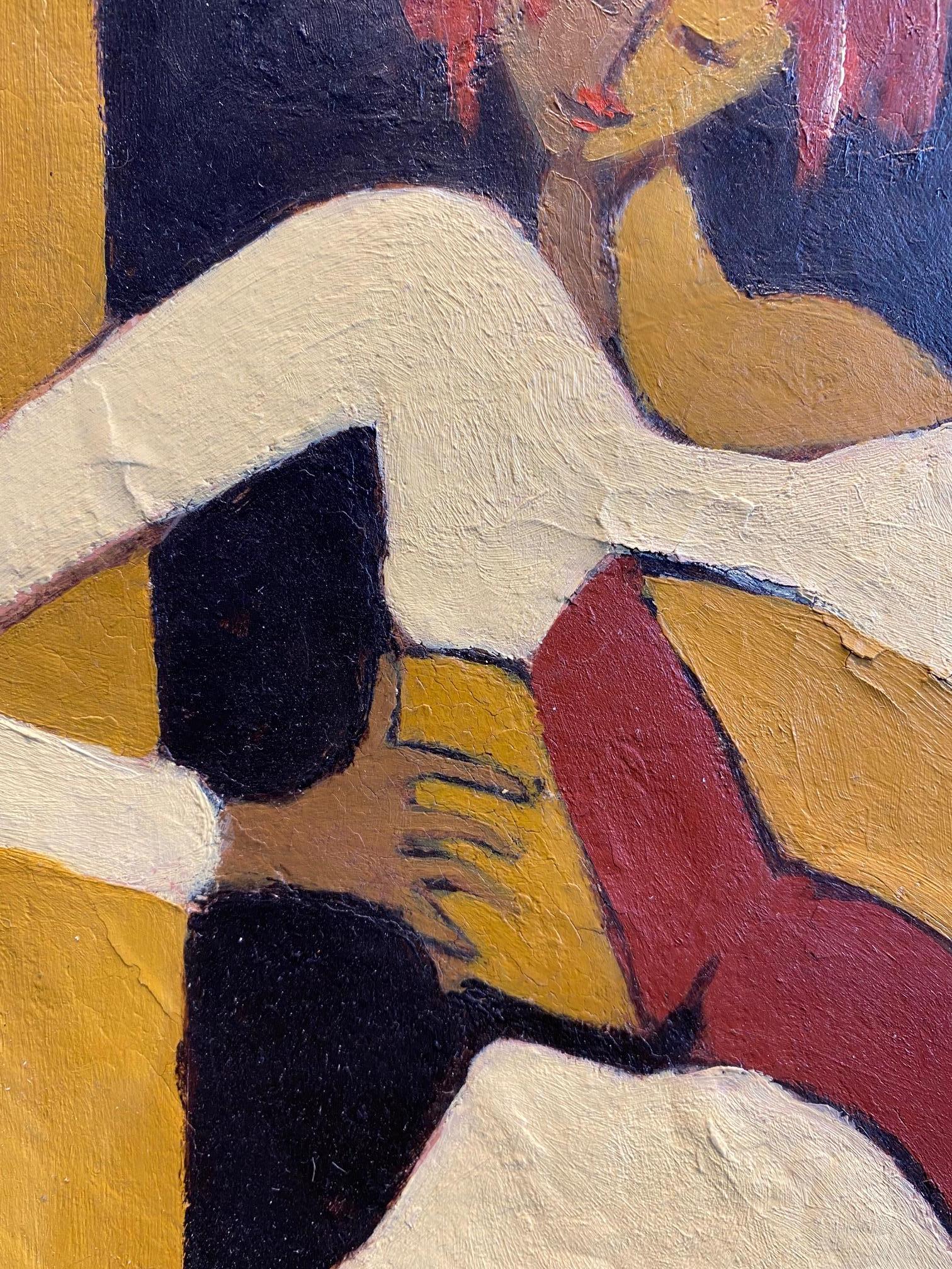 Accordion girl par Gilbert Pauli - Huile sur toile 46x33 cm en vente 7