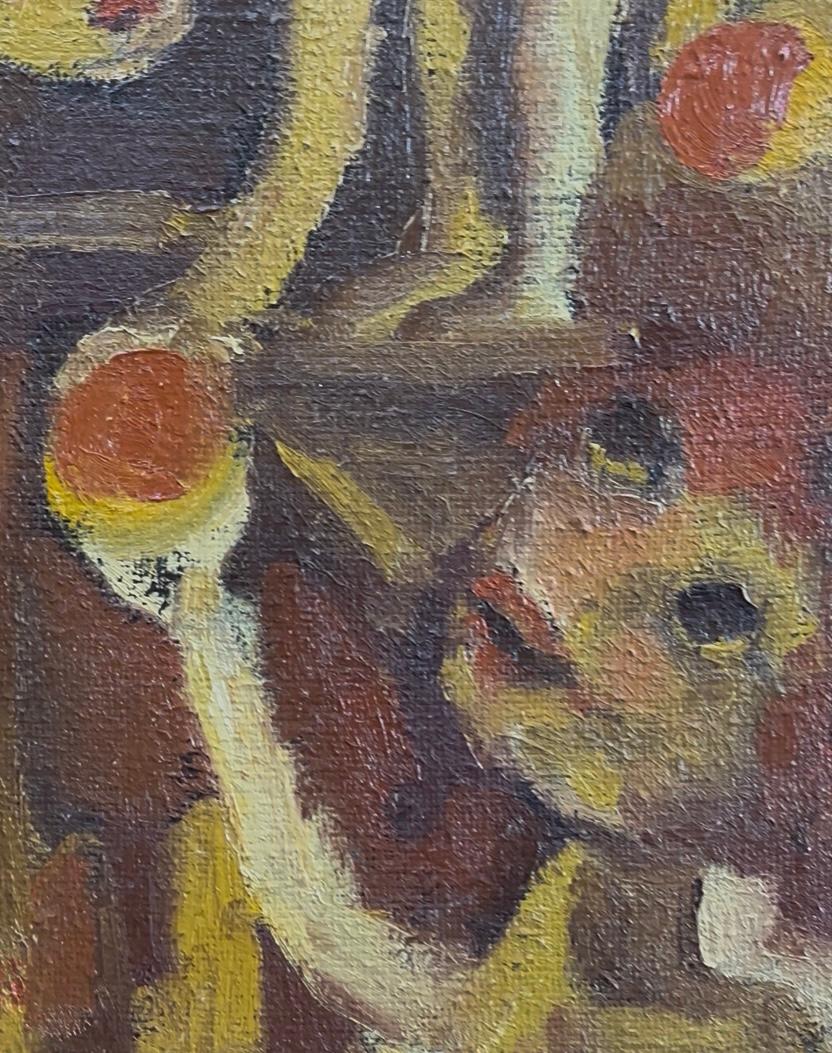 Under the Ladder by Gilbert Pauli - Oil on canvas 38x50 cm For Sale 4