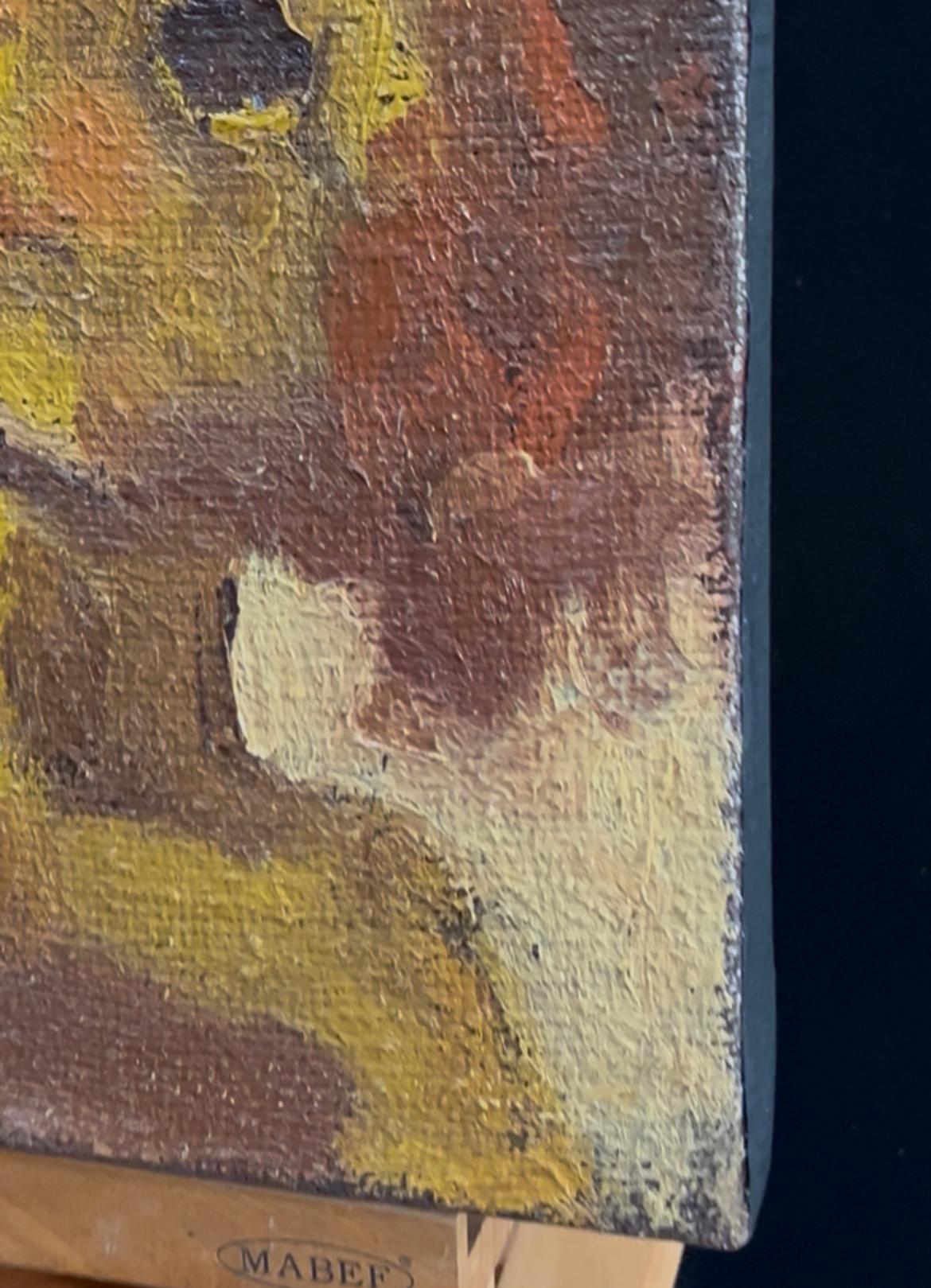Under the Ladder by Gilbert Pauli - Oil on canvas 38x50 cm For Sale 5