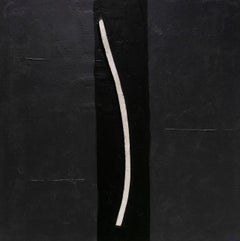 Céramique noire n°1 de Gilbert Pauli - Technique mixte 61x61 cm