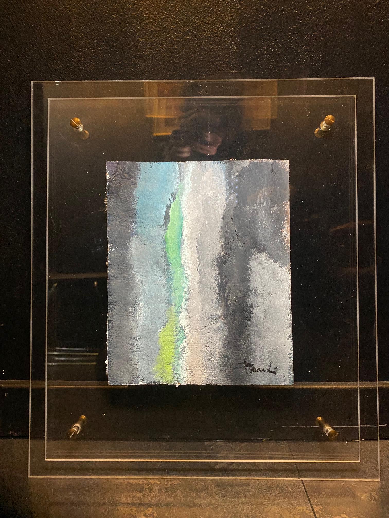 „Choisir“ von Gilbert Pauli – Öl auf Leinwand 17x21 cm im Angebot 1
