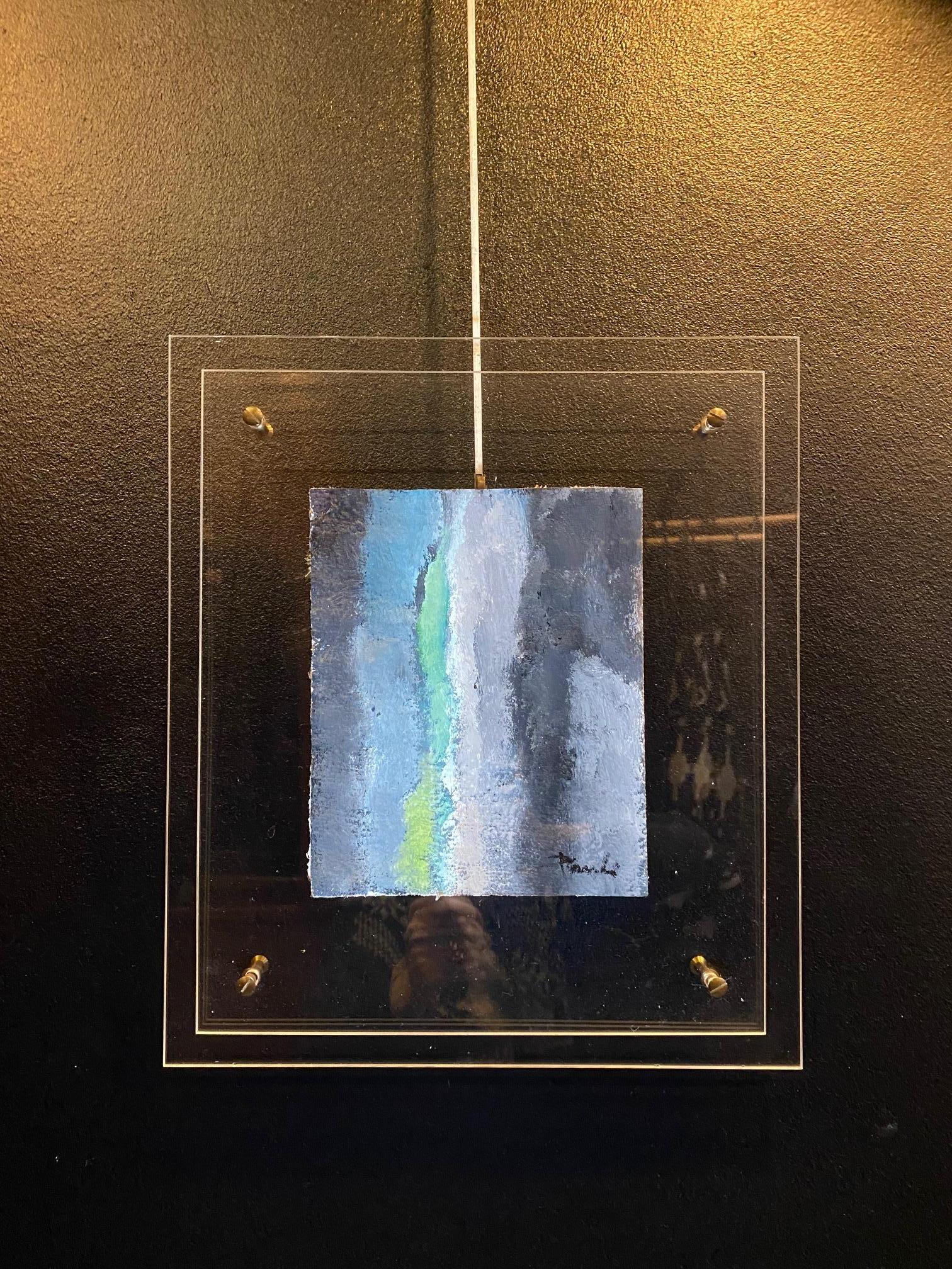 „Choisir“ von Gilbert Pauli – Öl auf Leinwand 17x21 cm im Angebot 2