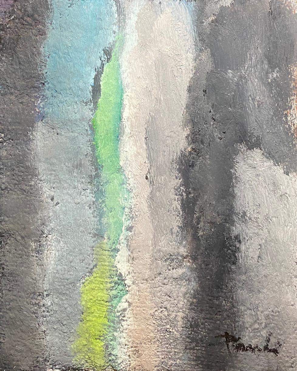 Das Werk ist mit zwei Plexiglasplatten gerahmt, Gesamtgröße mit Rahmen: 33x38x5 cm 

Gilbert Pauli (1944 - 2020) wurde im Kanton Friborg geboren und lebte in Genf, wo er sich seit seiner Kindheit der Malerei und der Bildhauerei widmete. Sein
