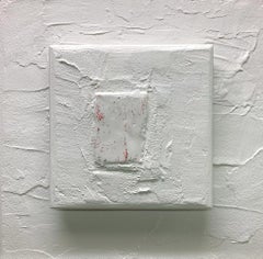 Composition plaster and cement N°1 by Gilbert Pauli - Acryl on plaster 22x22cm